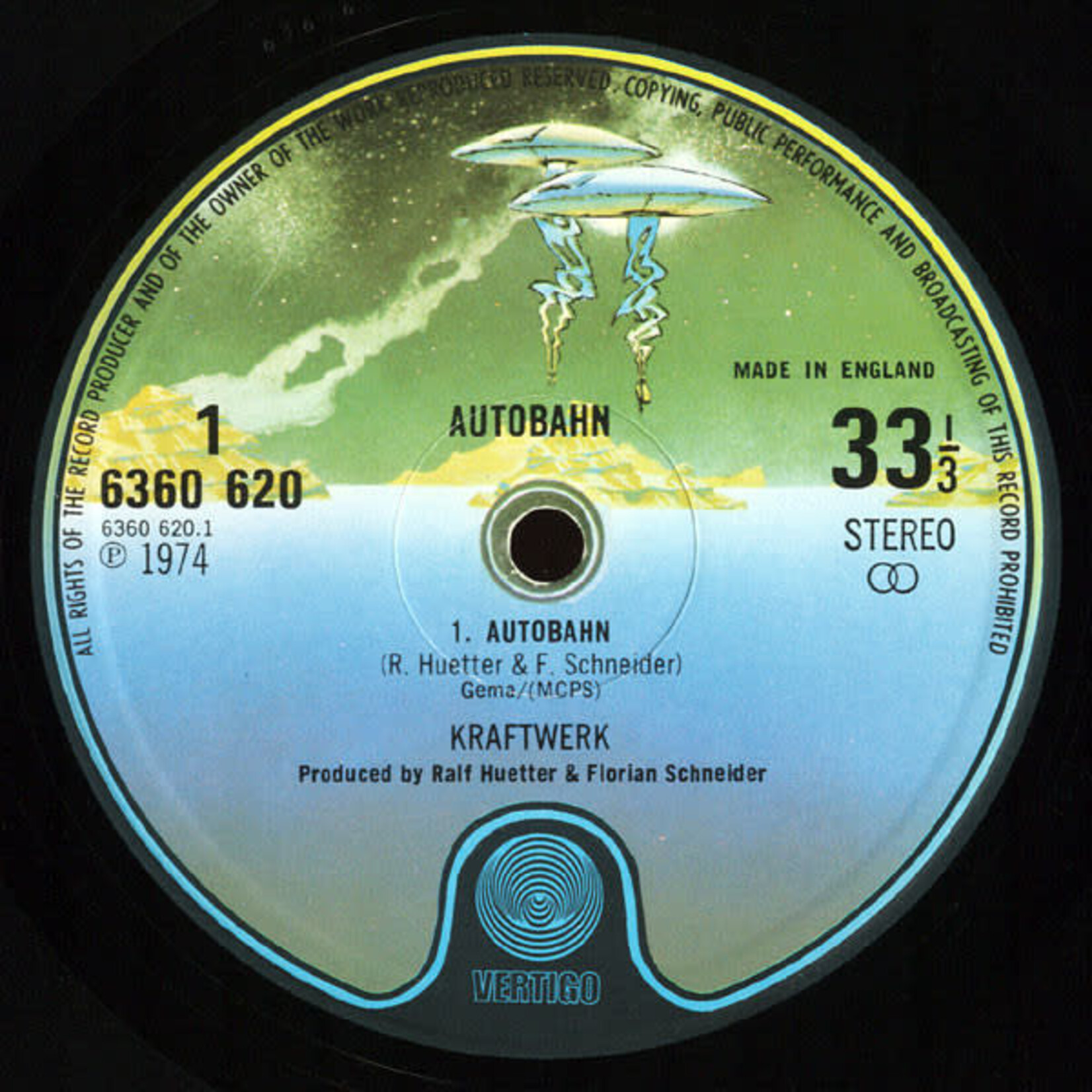 [Kollectible Vinyl] Kraftwerk: Autobahn (1975, UK, VG+) [VERTIGO]