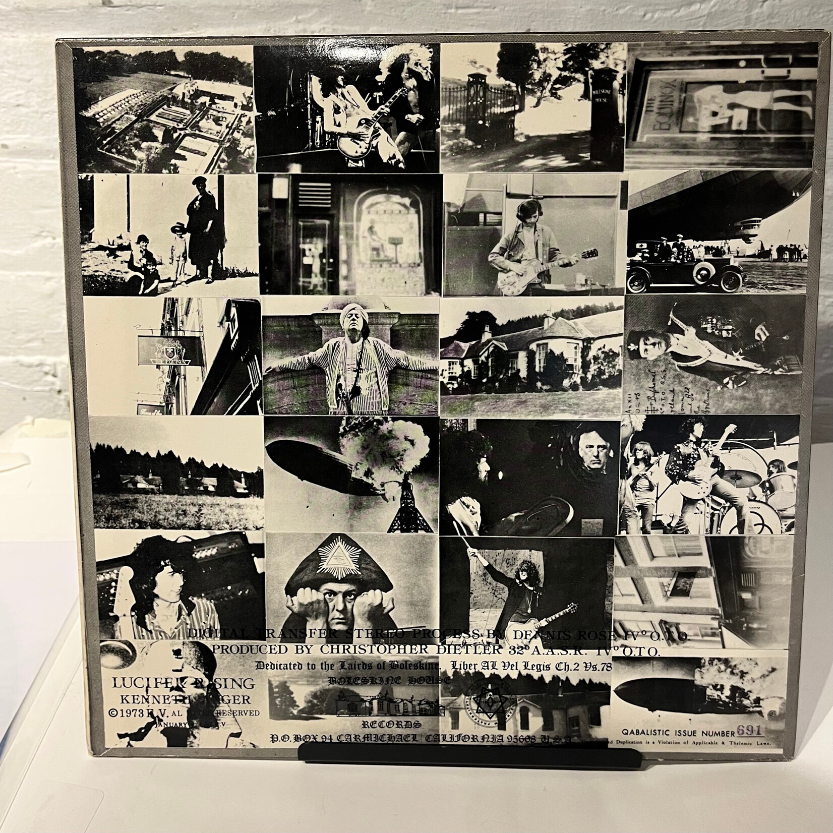 [Kollectible Vinyl] Page, Jimmy: Kenneth Anger's Lucifer Rising (1987, USA, Unofficial, 12" EP, w/ Insert, Blue Wax, Ex) [BOLESKINE HOUSE]