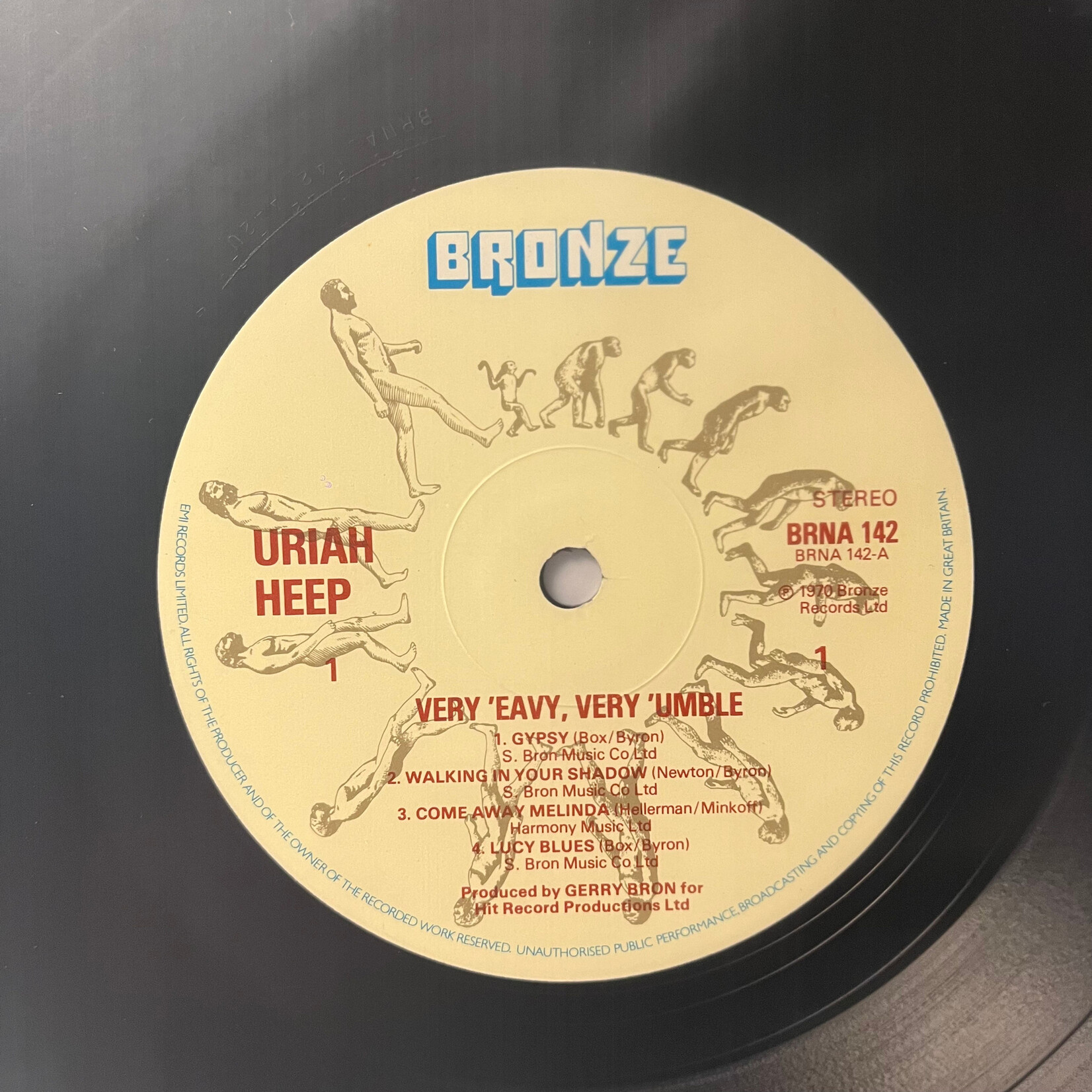 [Kollectible Vinyl] Uriah Heep : ...Very 'Eavy Very 'Umble... (1971, UK, VG+) [BRONZE]