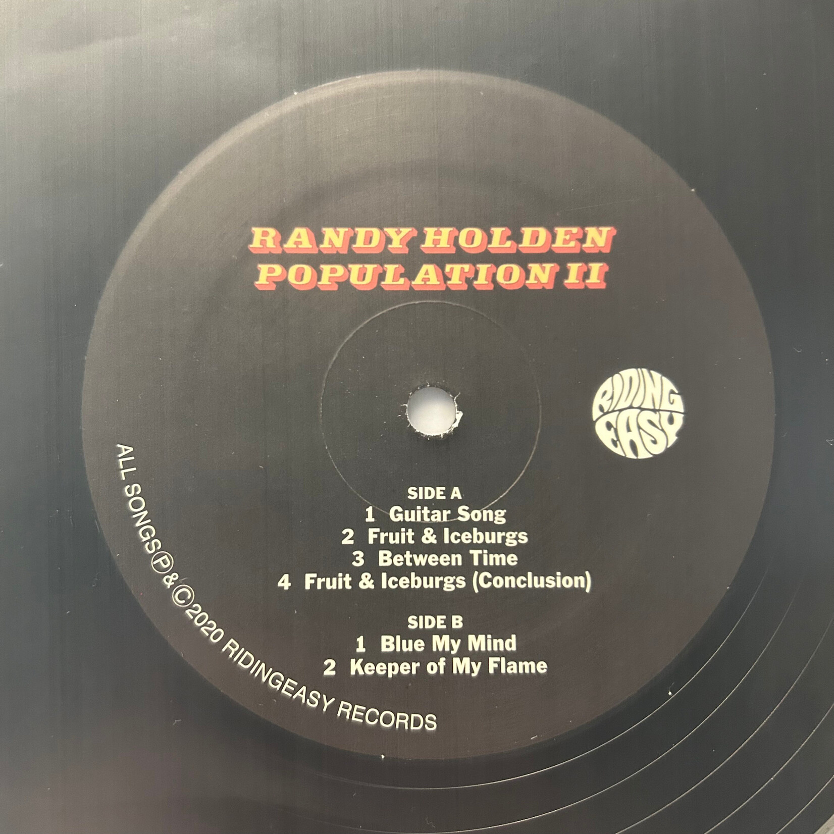 [Kollectible Vinyl] Holden, Randy: Population II (2020, USA, Signed, Ex) [RIDING EASY]