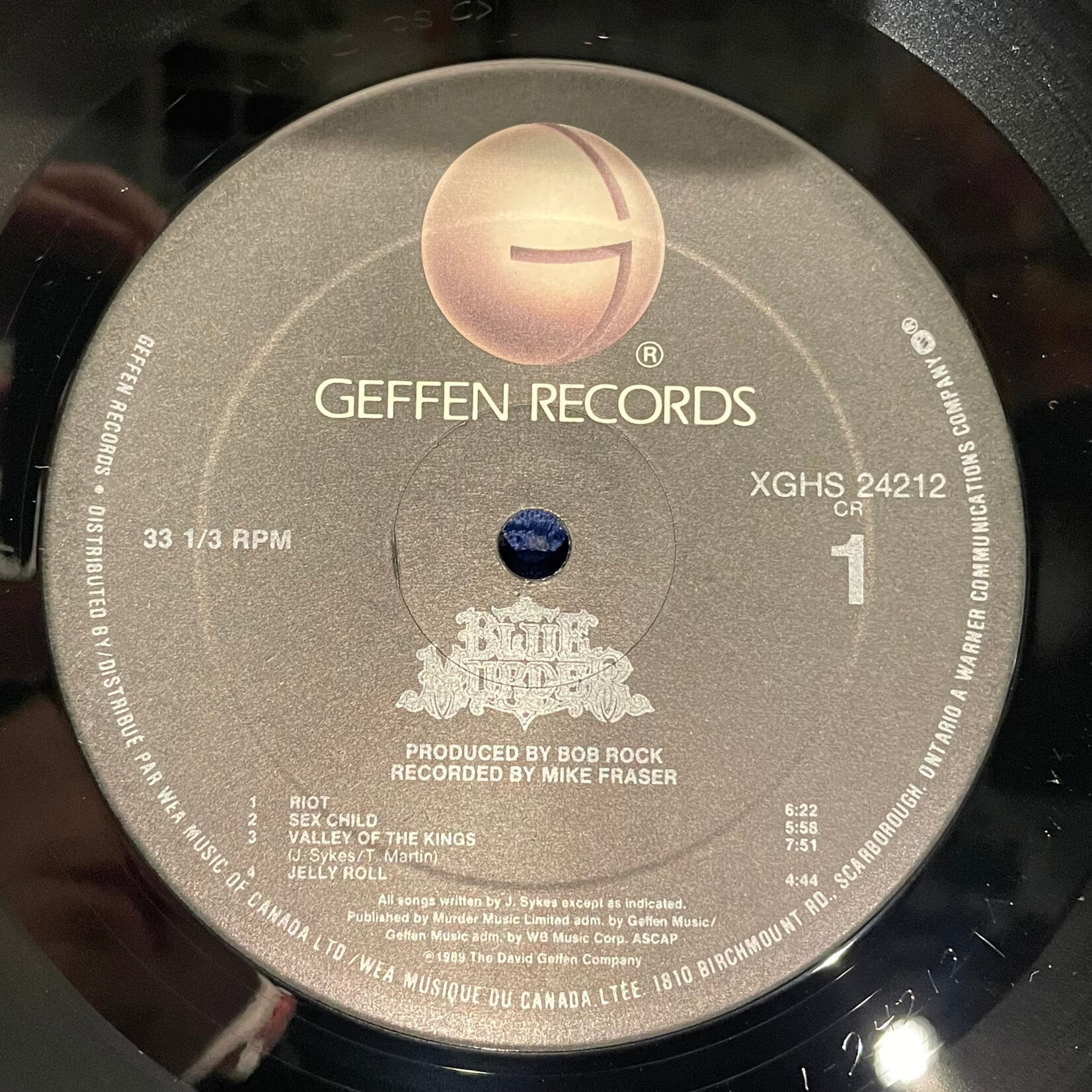 [Kollectible Vinyl] Blue Murder: Blue Murder (1989, Canada, w/ Inner, EX) [GEFFEN]