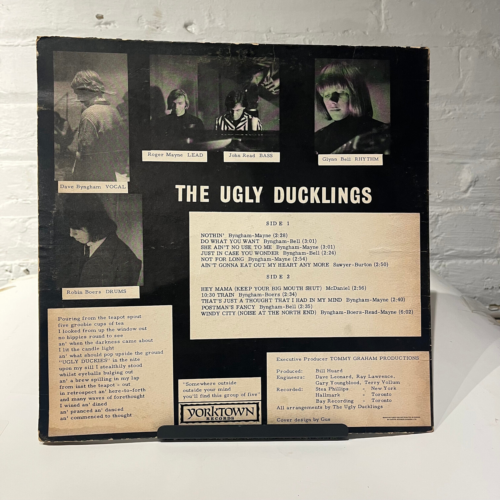 [Nick's Disk Pics] Ugly Ducklings: Somewhere Outside (1967, Canada, White Yorktown, Disc G+) [YORKTOWN]