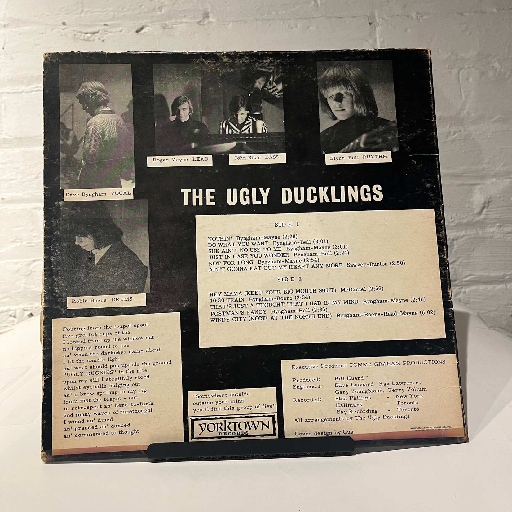 [Nick's Disk Pics] Ugly Ducklings: Somewhere Outside (1967, Canada, White Yorktown, Disc G+) [YORKTOWN]