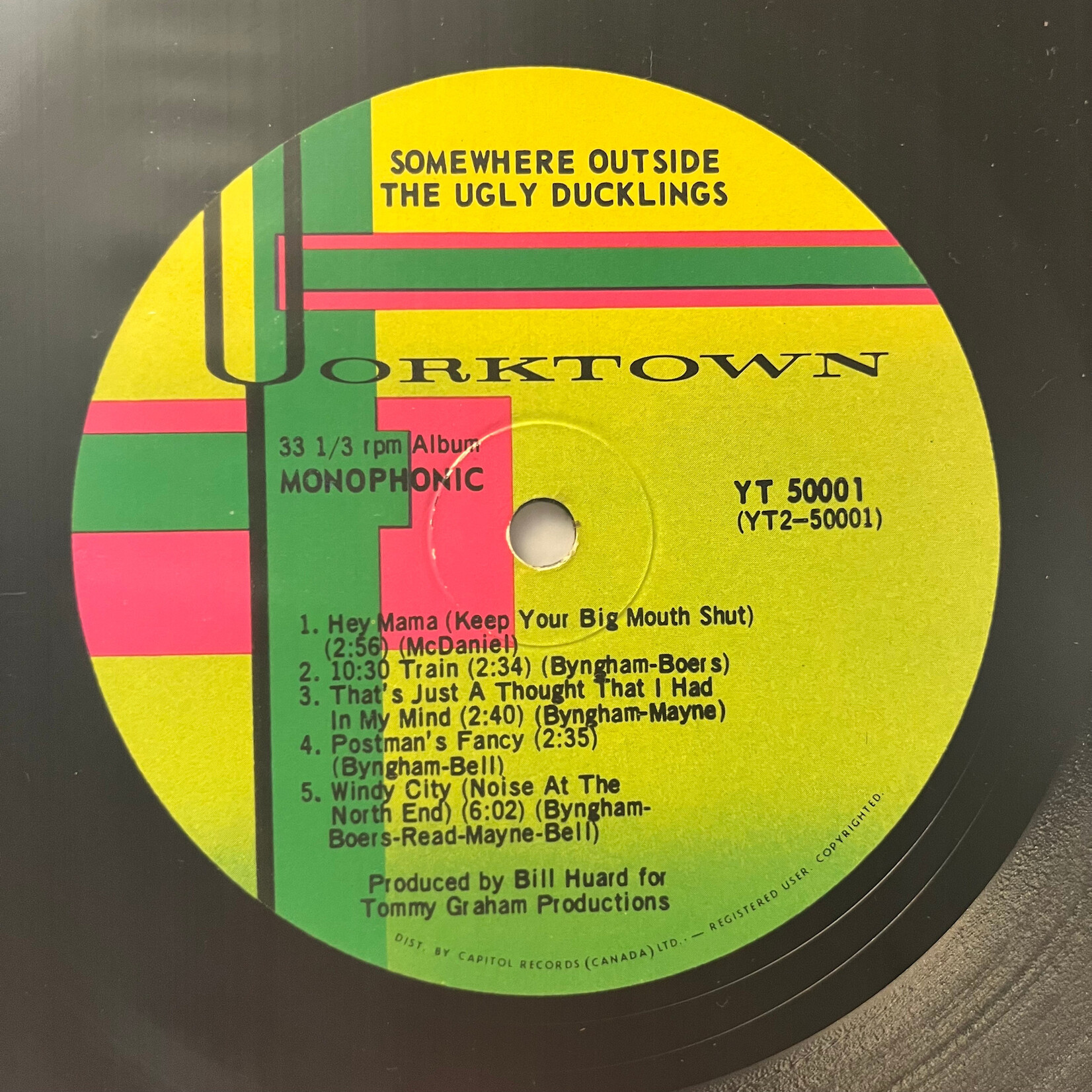 [Nick's Disk Pics] Ugly Ducklings: Somewhere Outside (1967, Canada, Disc Warp, G+) [YORKTOWN]