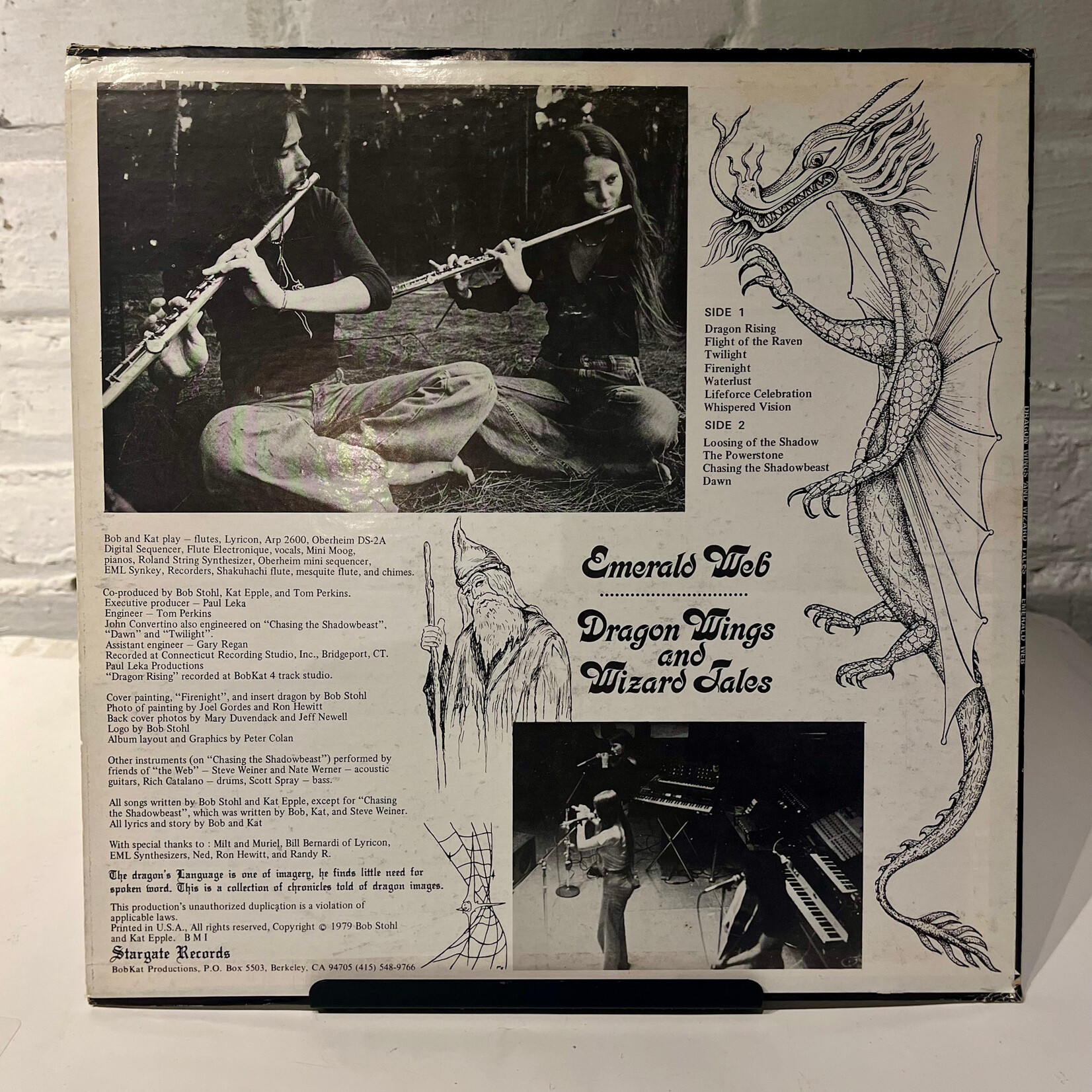 [Kollectible Vinyl] Emerald Web: Dragon Wings And Wizard Tales (1979, USA, w/ Insert, Disc VG+) [STARGATE]