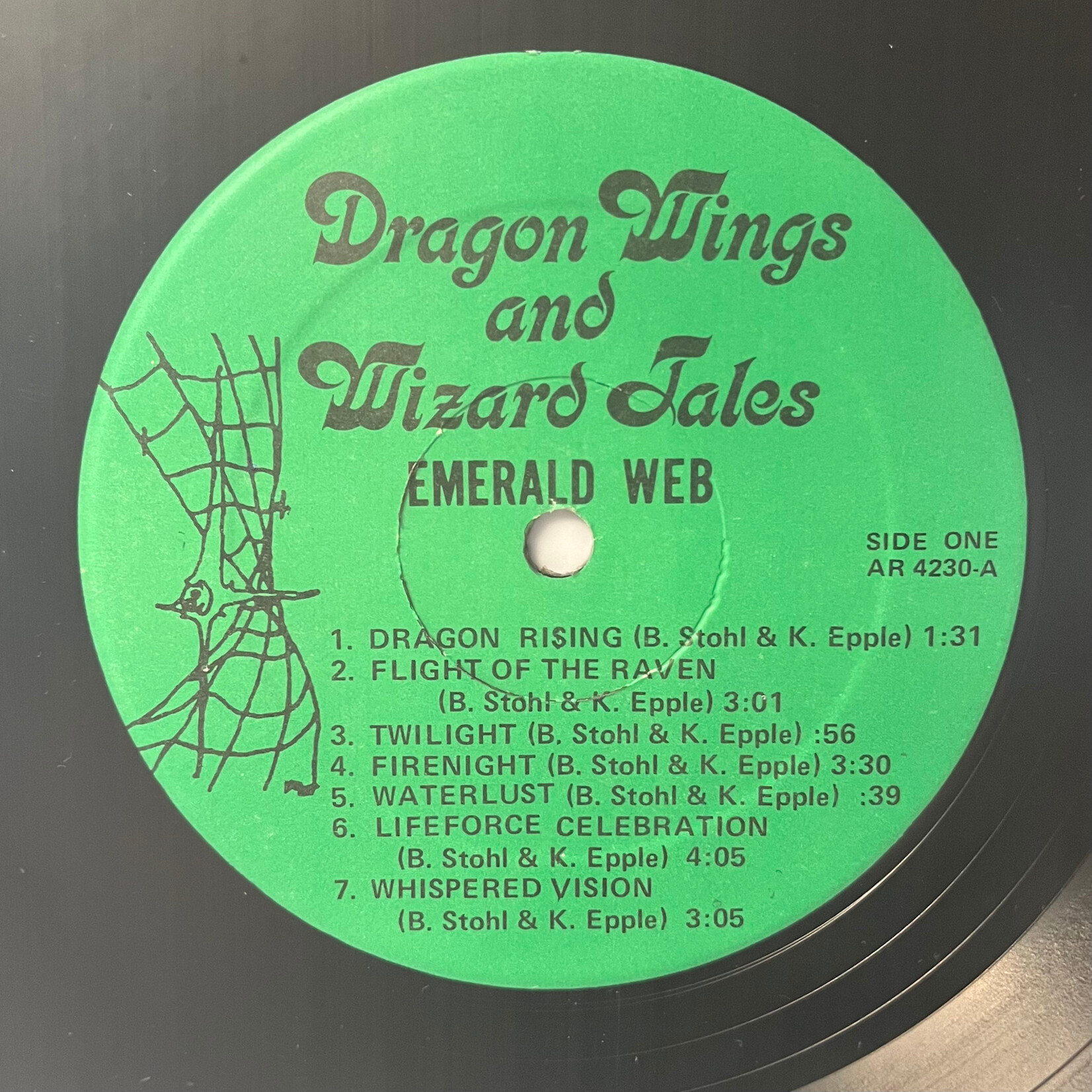[Kollectible Vinyl] Emerald Web: Dragon Wings And Wizard Tales (1979, USA, w/ Insert, Disc VG+) [STARGATE]