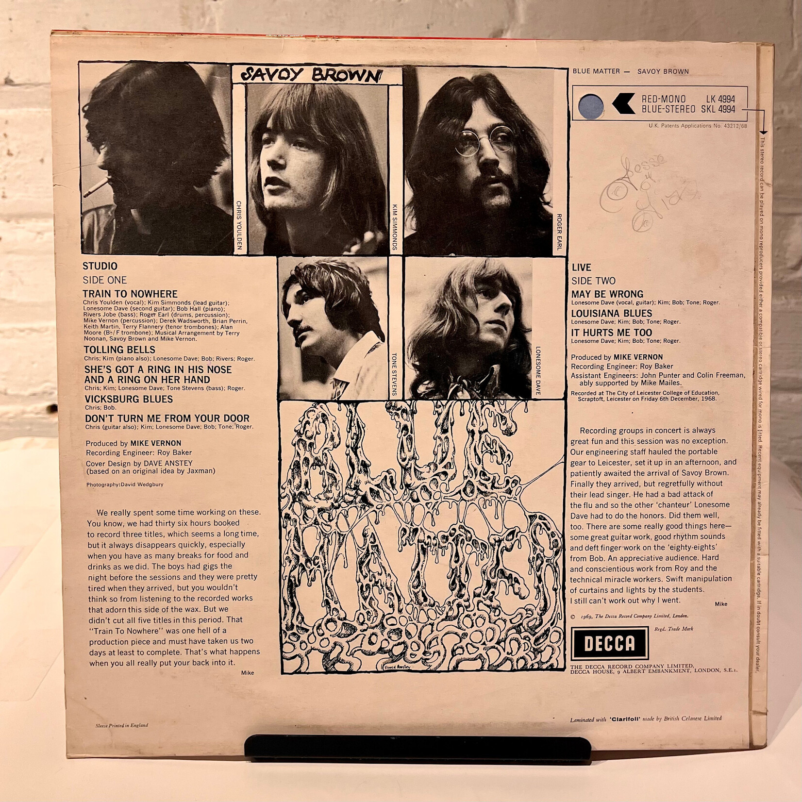 [Nick's Disk Pics] Savoy Brown: Blue Matter (1969, UK, VG) [DECCA]