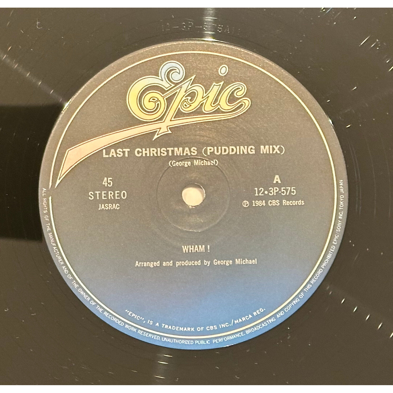 [Kollectible Vinyl] Wham!: Last Christmas (1984, Japan, 12" 45RPM with OBI & Insert, Disc EX) [EPIC]