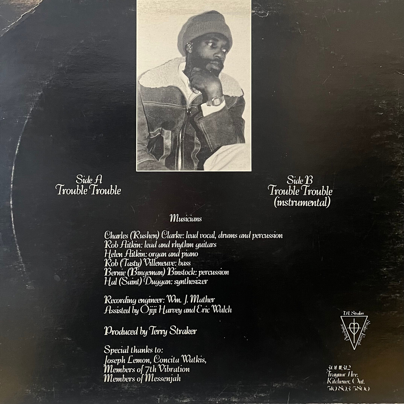 [Kollectible Vinyl] Clarke, Charles: Trouble Trouble (1983, Canada, 12" EP, Autographed, VG+) [RUSHEN]