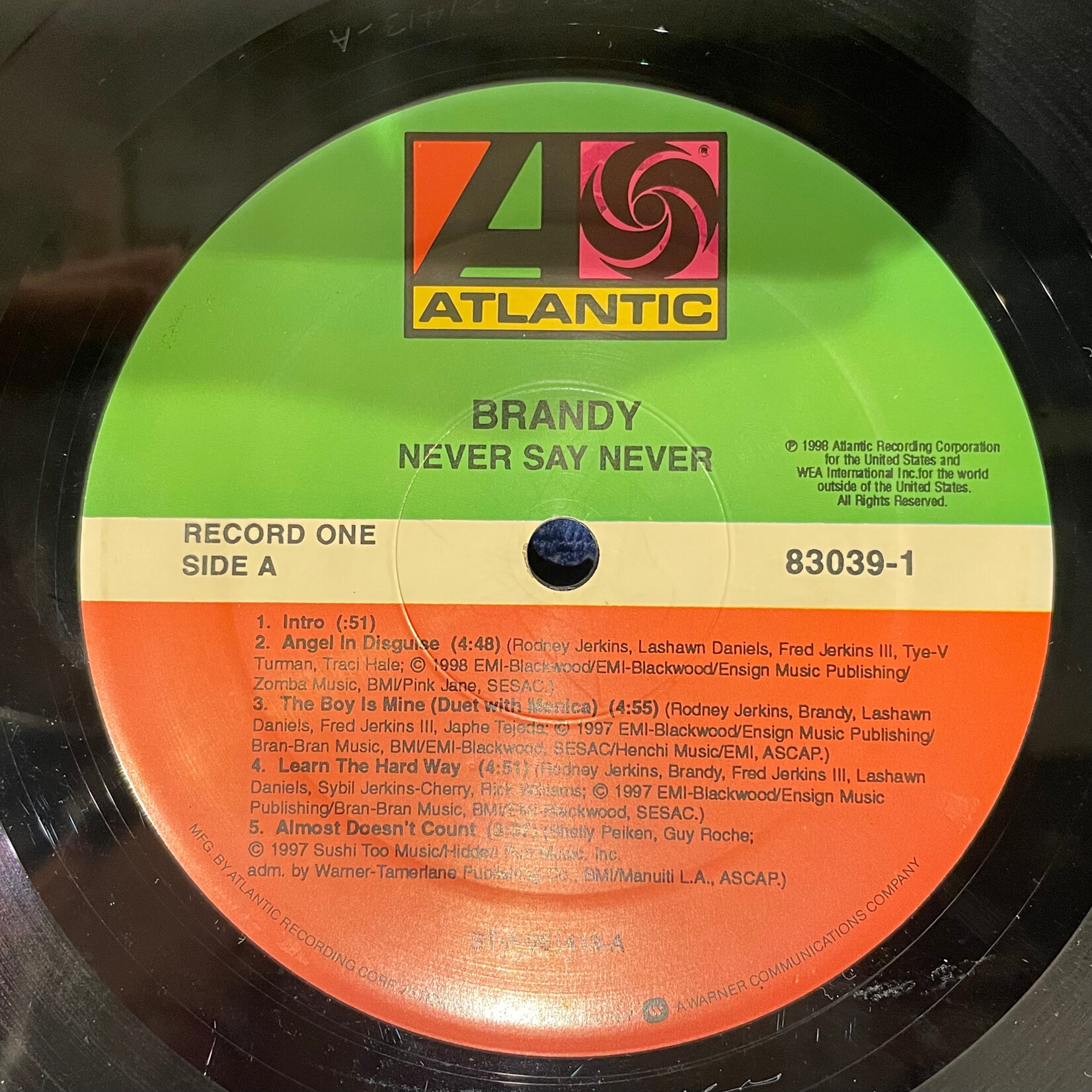 [Kollectible Vinyl] Brandy: Never Say Never (1998, USA, w/ Insert, VG) [ATLANTIC]