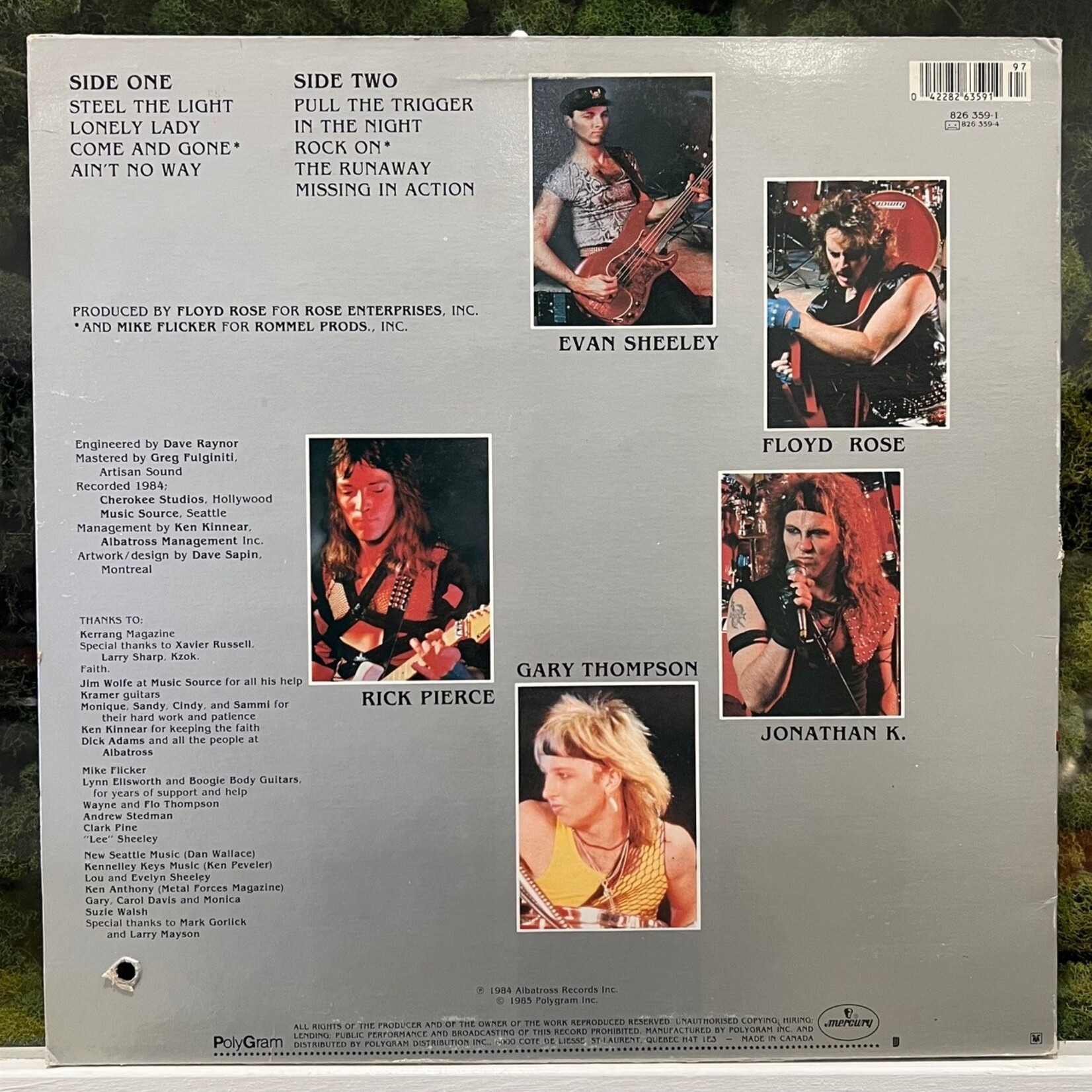 [Kollectible Vinyl] Q5: Steel The Light (1985, Canada, VG+) [MERCURY]