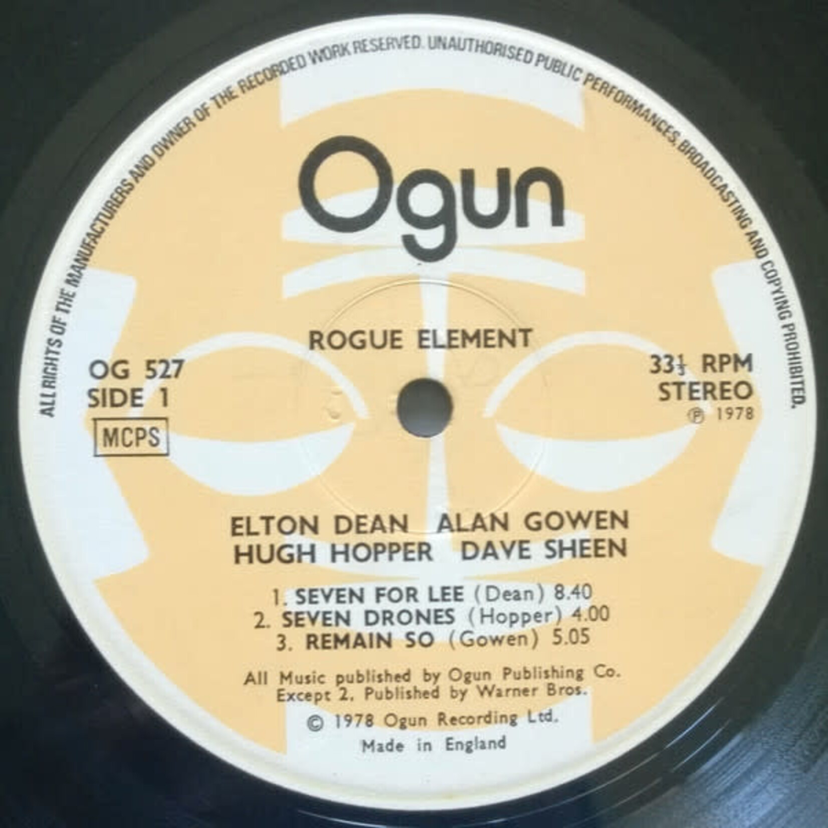 [Kollectible Vinyl] Hopper, Hugh, Elton Dean, Alan Gowen, Dave Sheen: Rogue Element (1978, UK, EX) [OGUN]