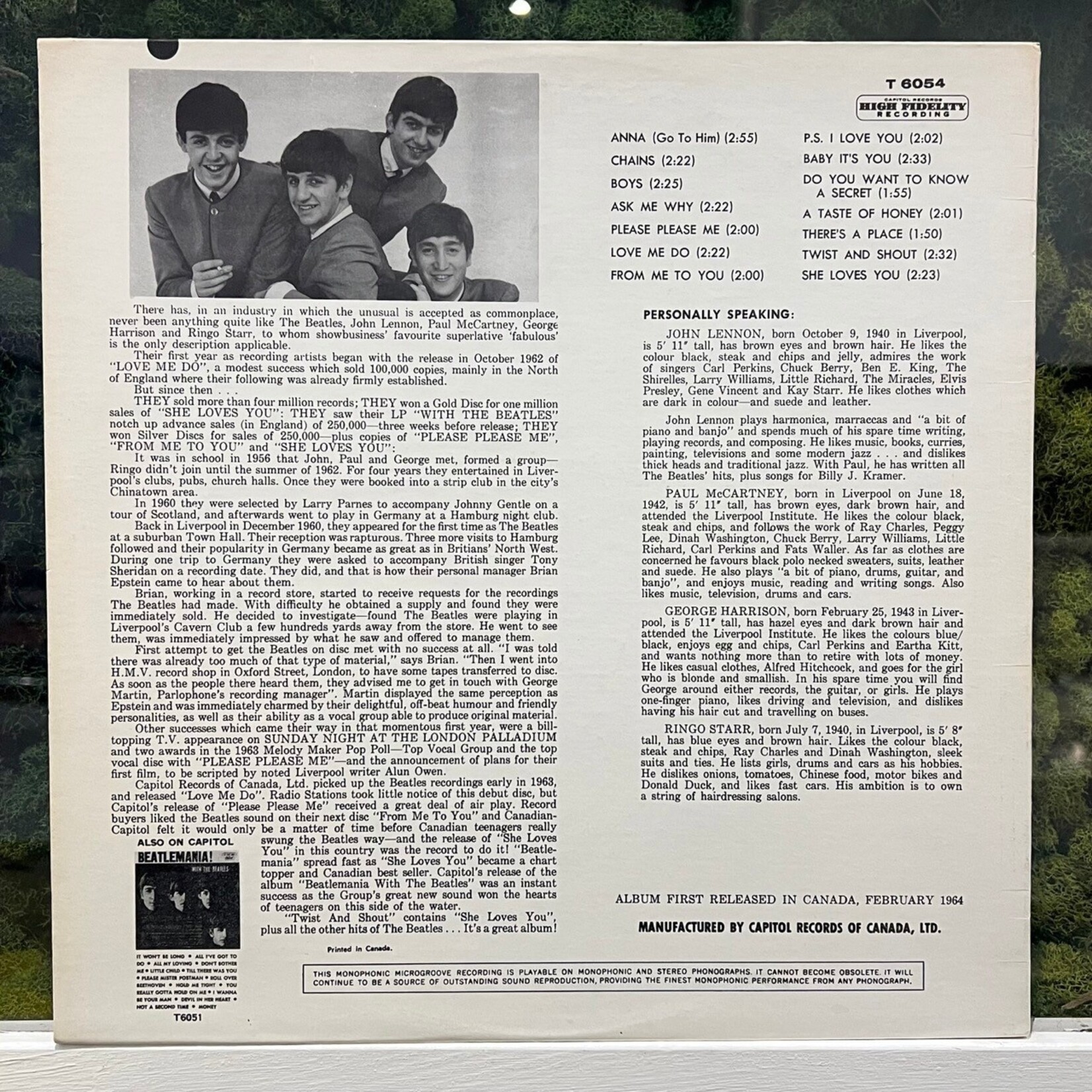 [Kollectible Vinyl] Beatles: Twist and Shout (1964, Canada, Capitol 6000, Mono, VG+) [CAPITOL]