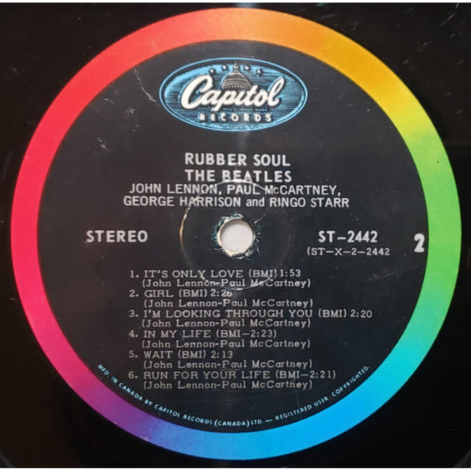 [Kollectible Vinyl] Beatles: Rubber Soul (1965, Canada, Stereo, In Shrink, VG++/EX) [CAPITOL]