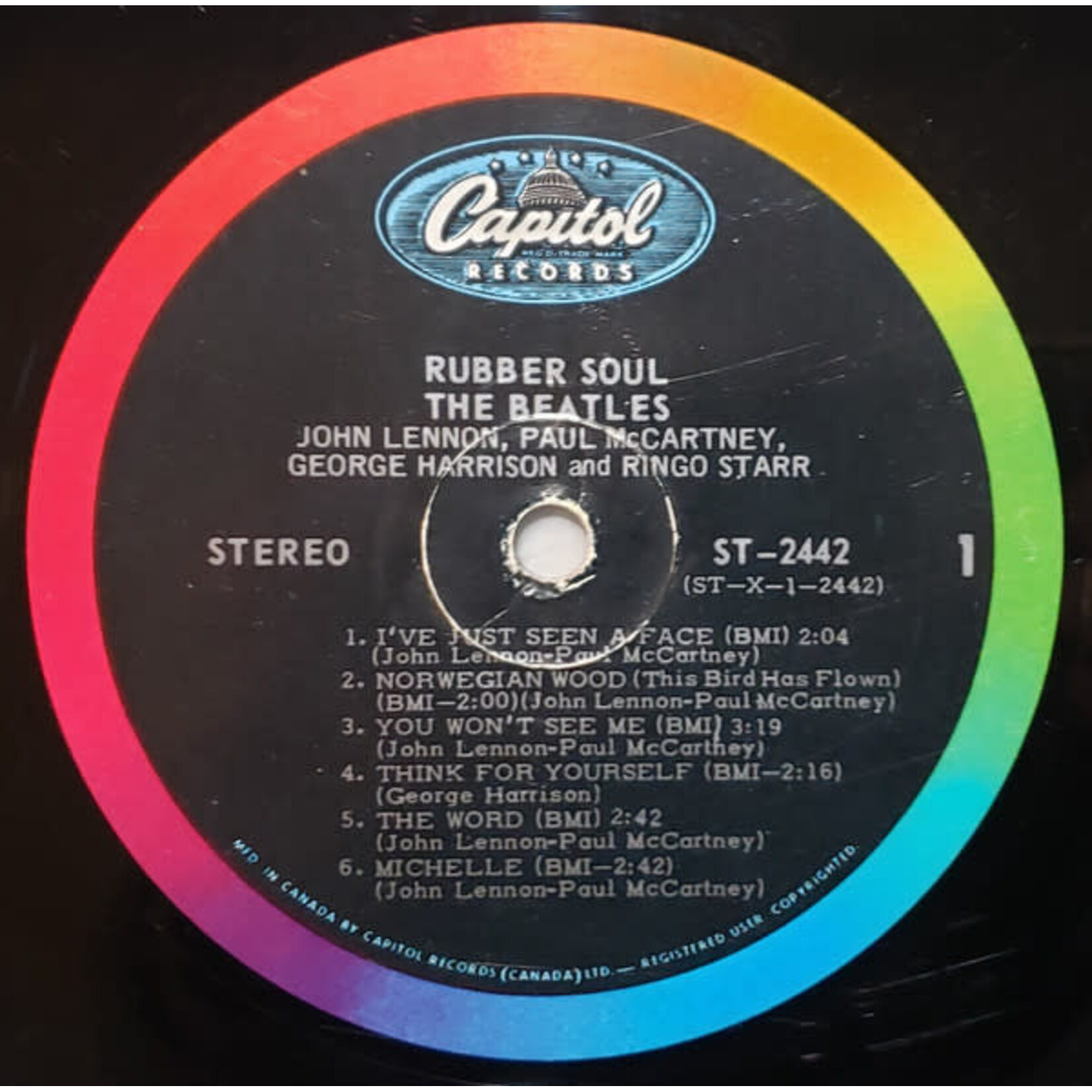 [Kollectible Vinyl] Beatles: Rubber Soul (1965, Canada, Stereo, In Shrink, VG++/EX) [CAPITOL]