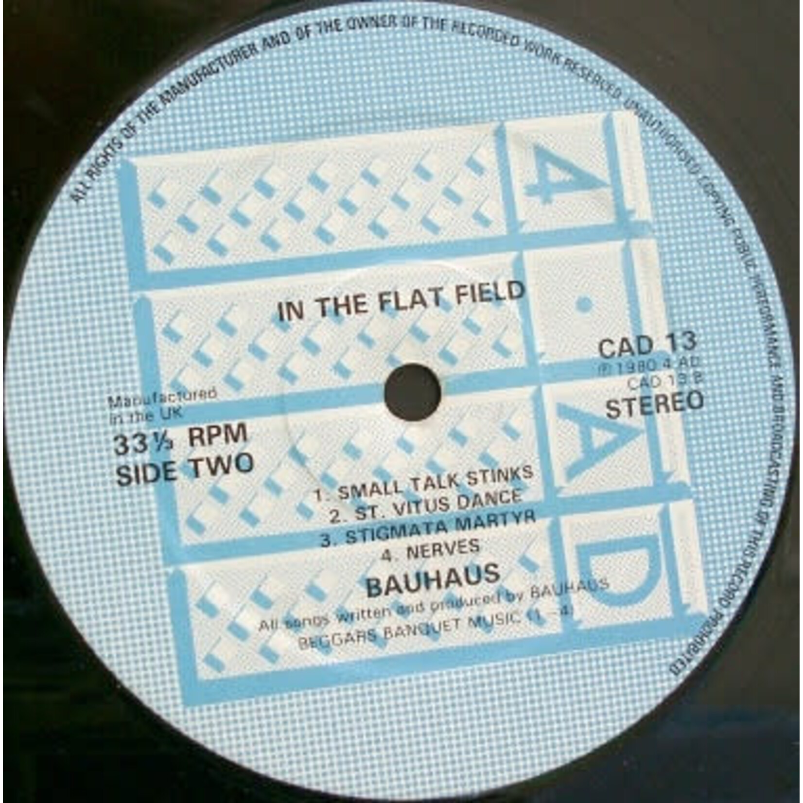 [Kollectible Vinyl] Bauhaus: In The Flat Field (1980, UK, Utopia Matrix, w/ OG Inner, EX) [4AD]