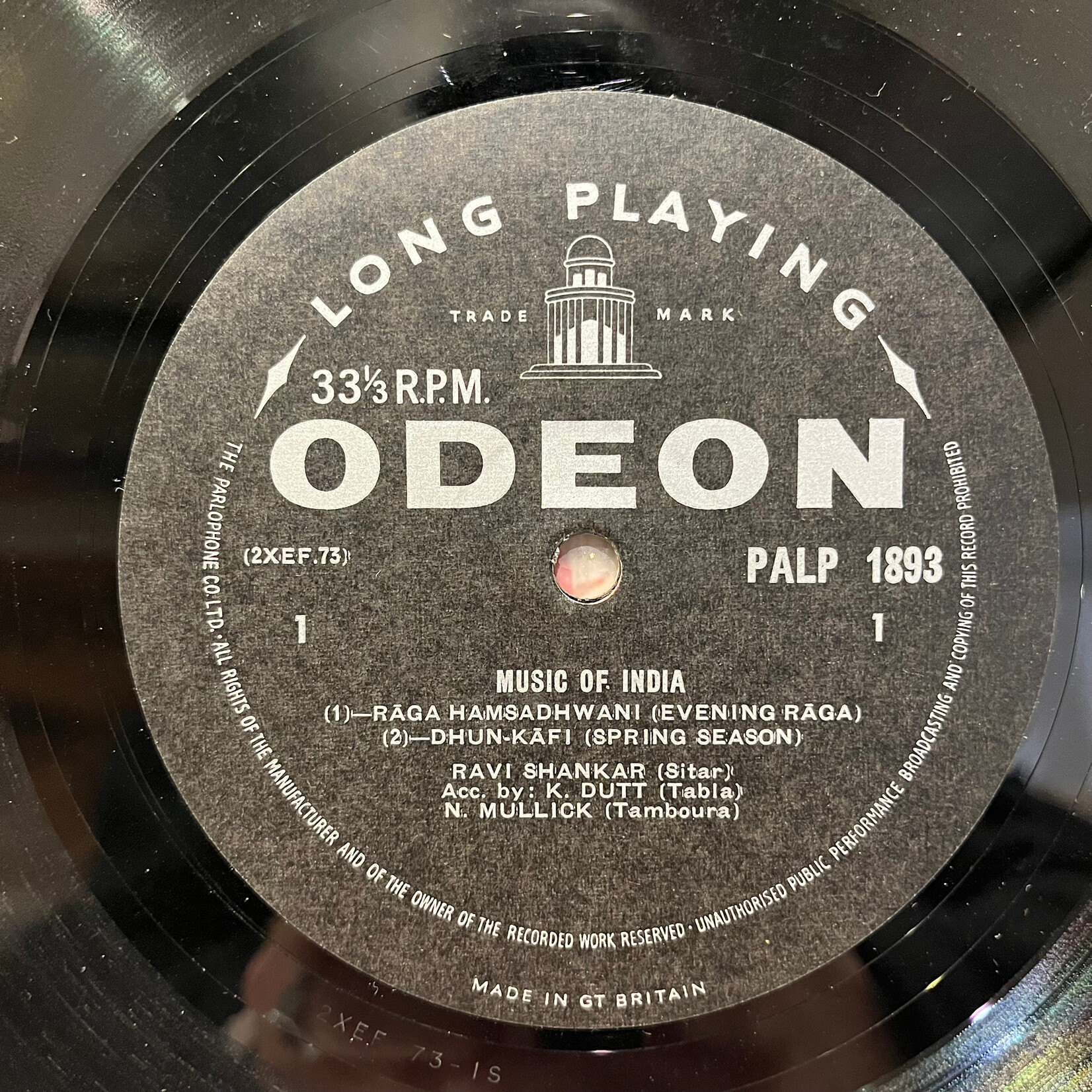 [Kollectible Vinyl] Shankar, Ravi: Music of India (1962, UK, VG+) [ODEON]