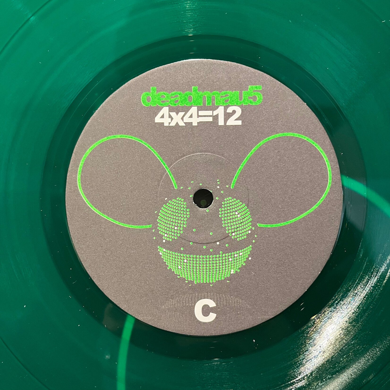[Kollectible Vinyl] DeadMau5: 4x4=12 (Red + Green Translucent Vinyl, 2010, #'d, Europe, VG+) [VIRGIN]