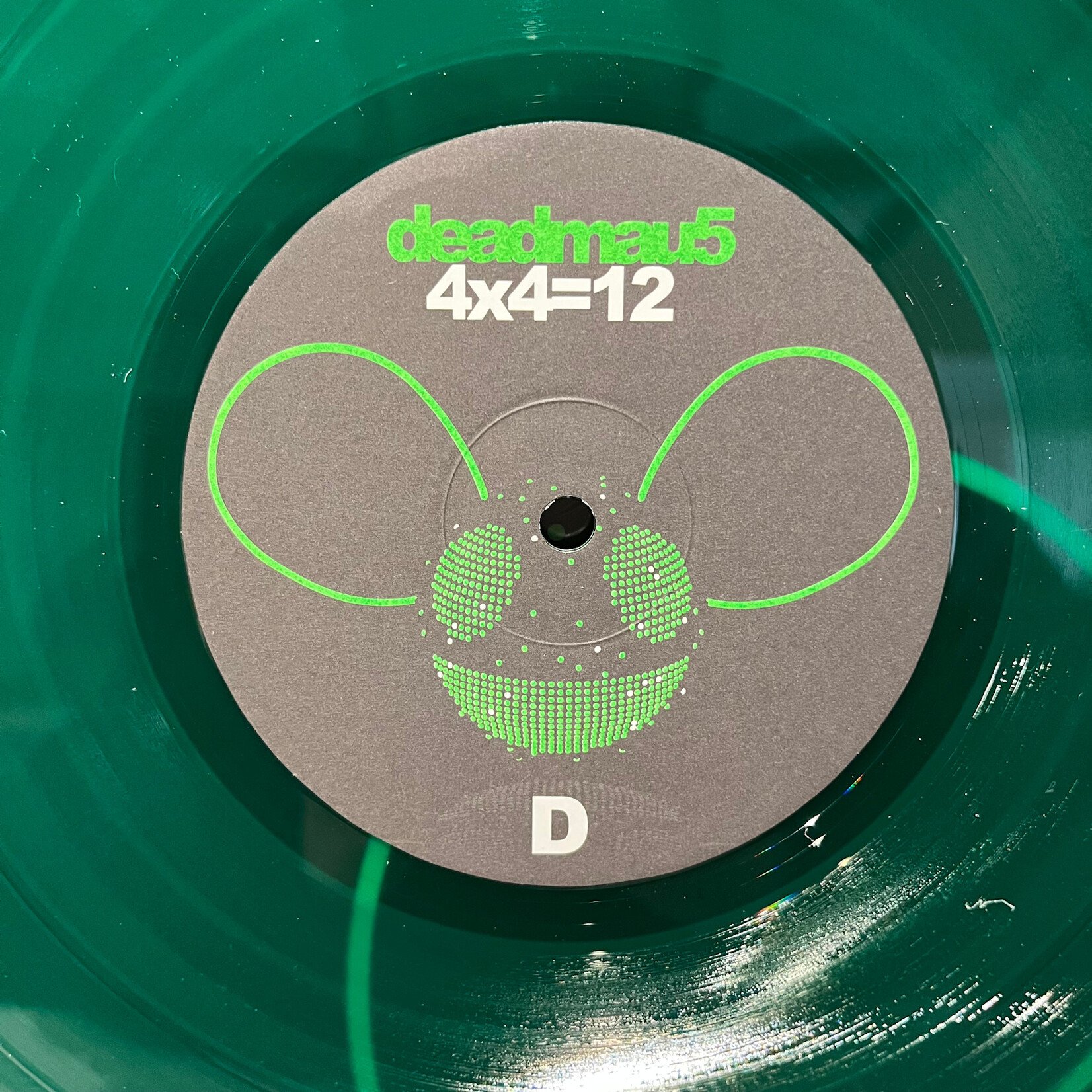 [Kollectible Vinyl] DeadMau5: 4x4=12 (Red + Green Translucent Vinyl, 2010, #'d, Europe, VG+) [VIRGIN]