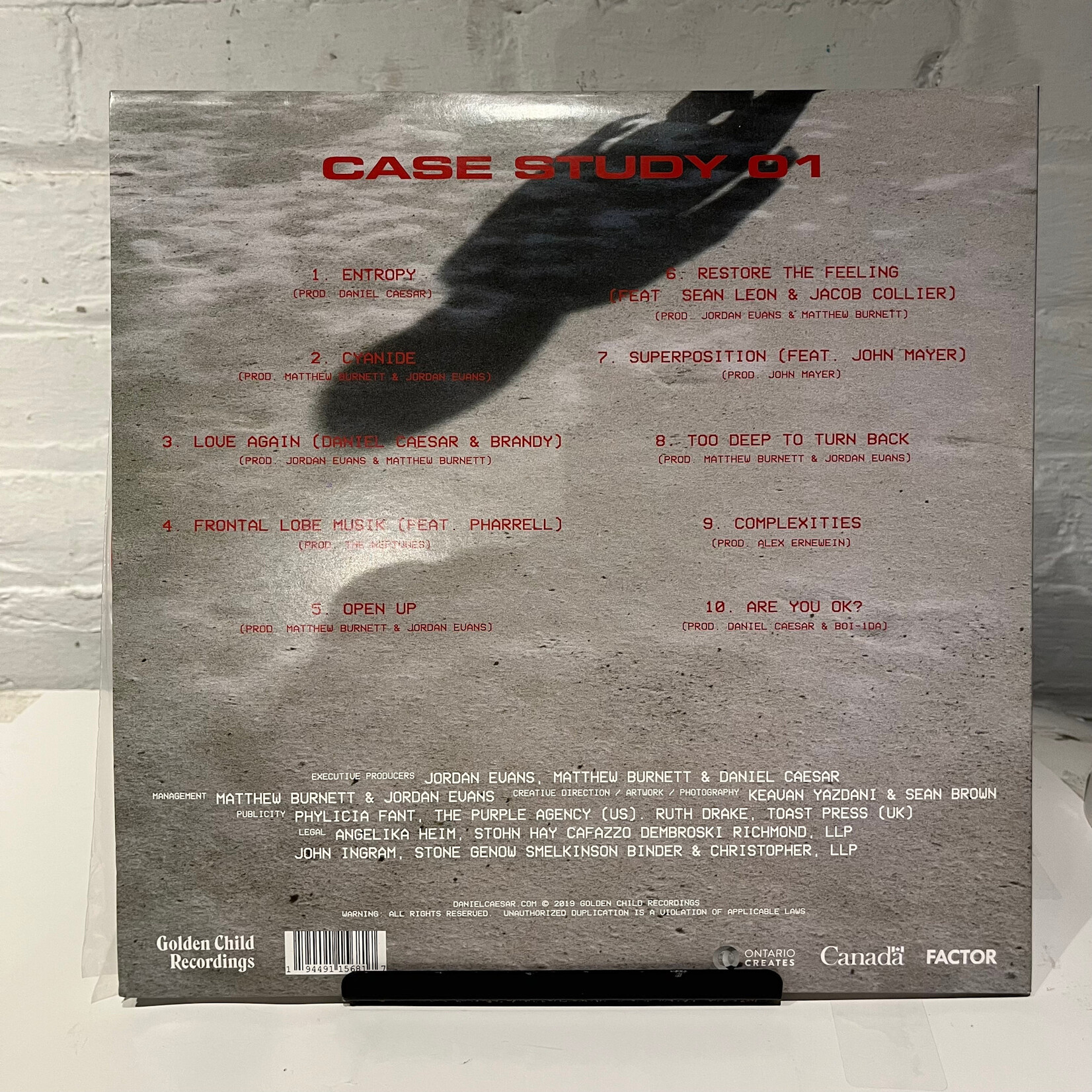 [Kollectible Vinyl] Caesar, Daniel: Case Study 01 (Translucent Red Vinyl, 2019, Canada, VG+) [GOLDEN CHILD]