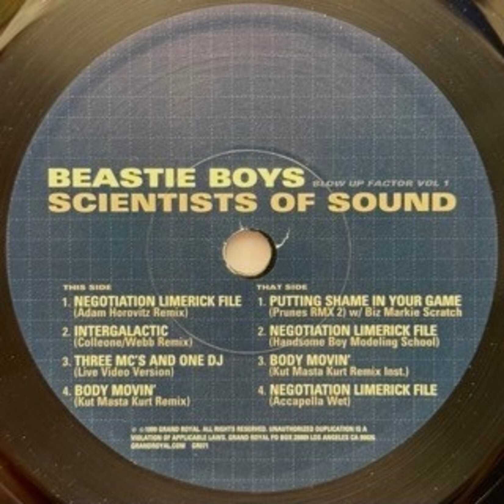 [Nick's Disk Pics] Beastie Boys: Scientists of Sound (1999, USA, 12" EP, EX) [GRAND ROYAL]