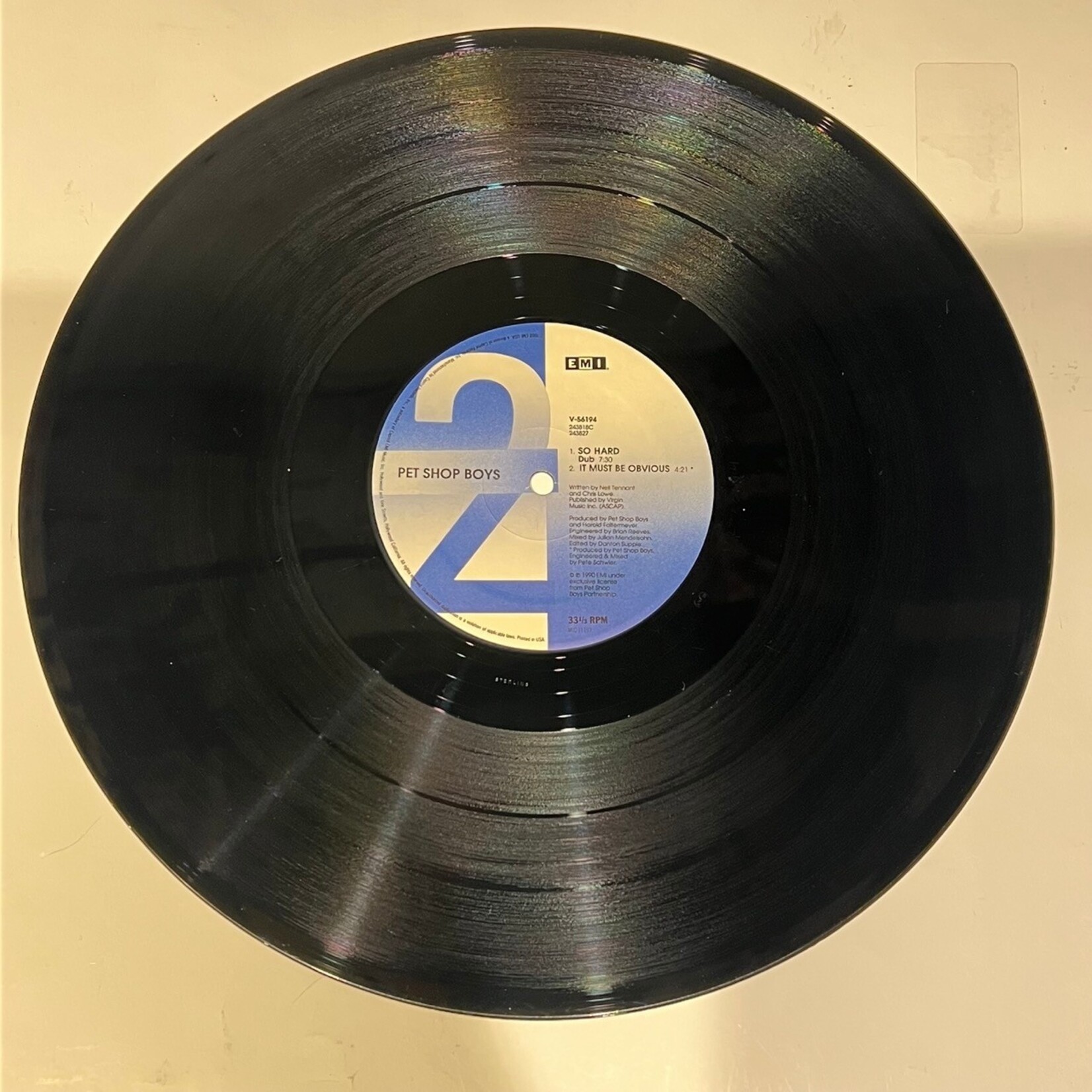 [Nick's Disk Pics] Pet Shop Boys: So Hard (1990, USA, 12" EP, VG+) [EMI]