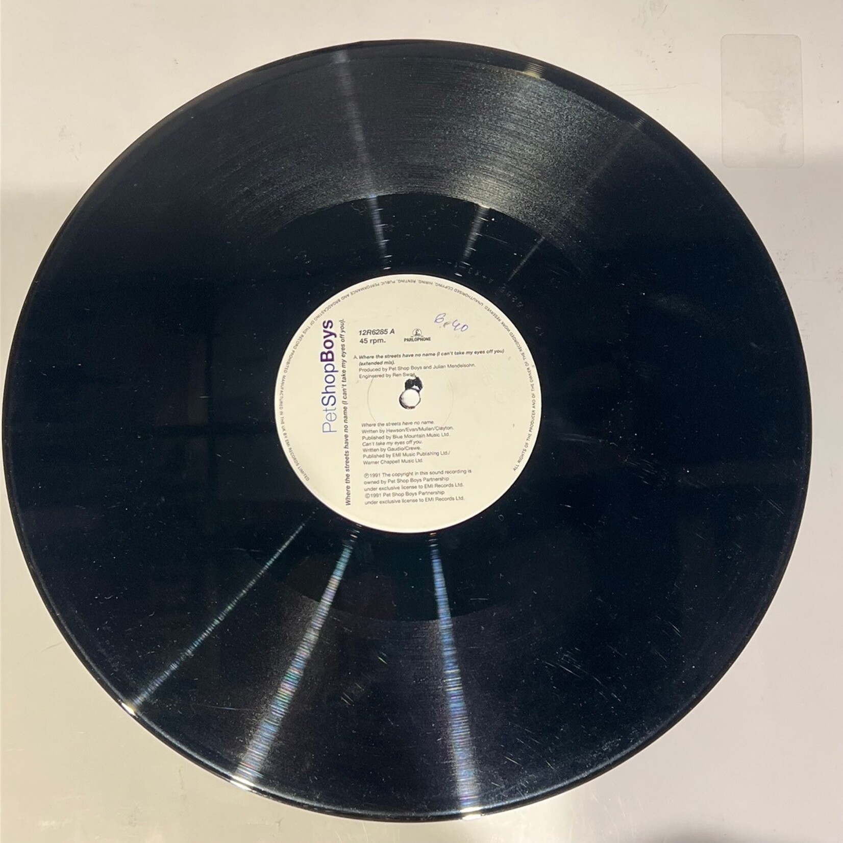 [Nick's Disk Pics] Pet Shop Boys: Where the Streets Have No Name / How Can You Expect to Be Taken Seriously (1991, UK, 12", VG+) [PARLOPHONE]