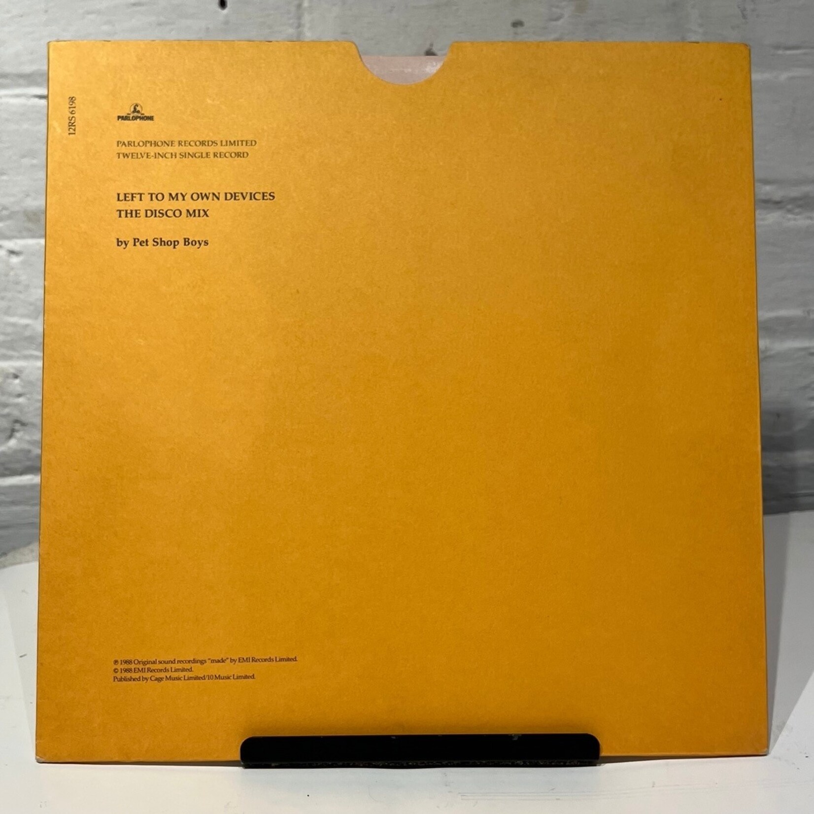 [Nick's Disk Pics] Pet Shop Boys: Left To My Own Devices (1988, UK, 12" Limited Edition, VG+) [PARLOPHONE]