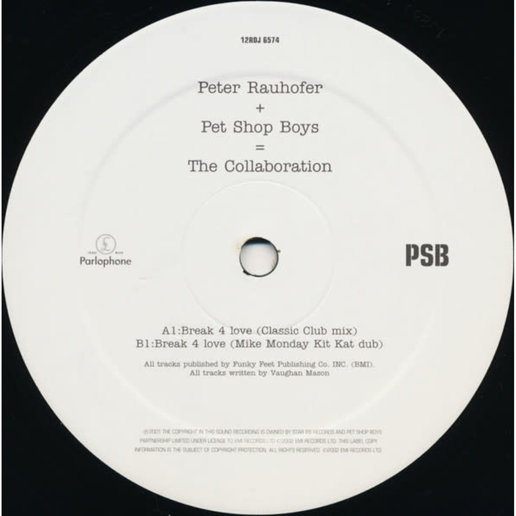 [Nick's Disk Pics] Peter Rauhofer + Pet Shop Boys = The Collaboration: Break 4 Love (2002, UK, 2 x 12" Promo, EX) [PARLOPHONE]
