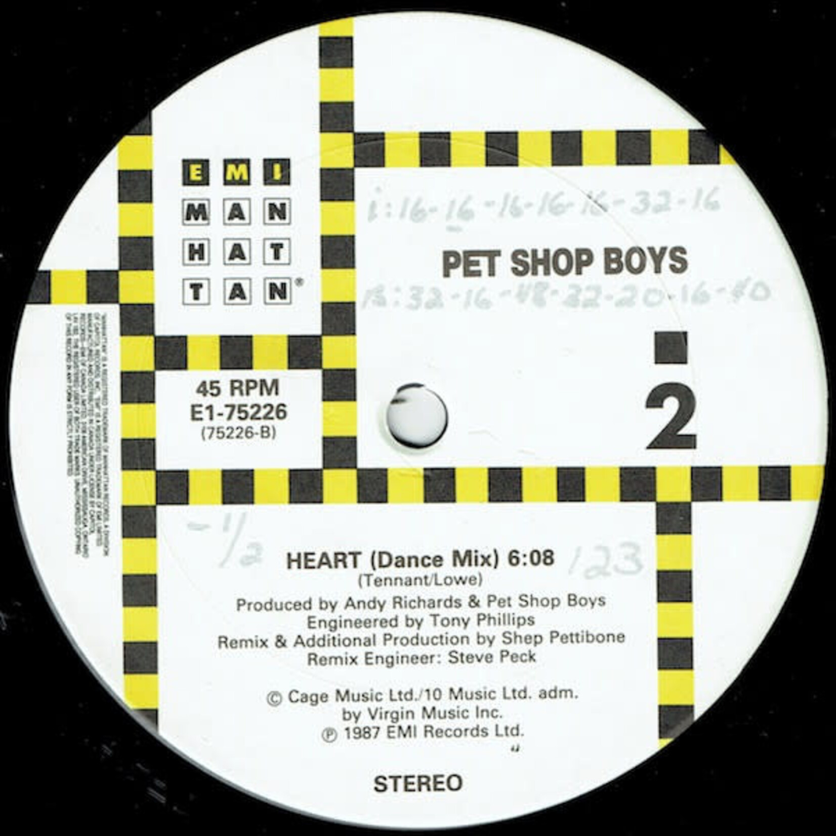 [Nick's Disk Pics] Pet Shop Boys: Heart (1988, CANADA, 12", VG+) [EMI]