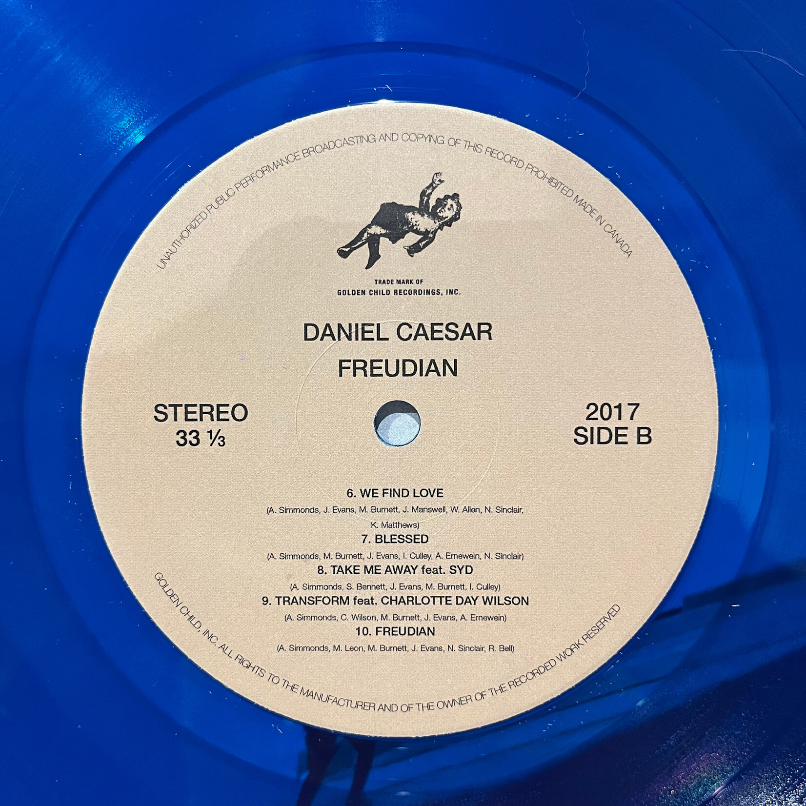 [Kollectible Vinyl] Caesar, Daniel: Freudian (2021, USA/Canada, Blue Wax, VG+) [GOLDEN CHILD]