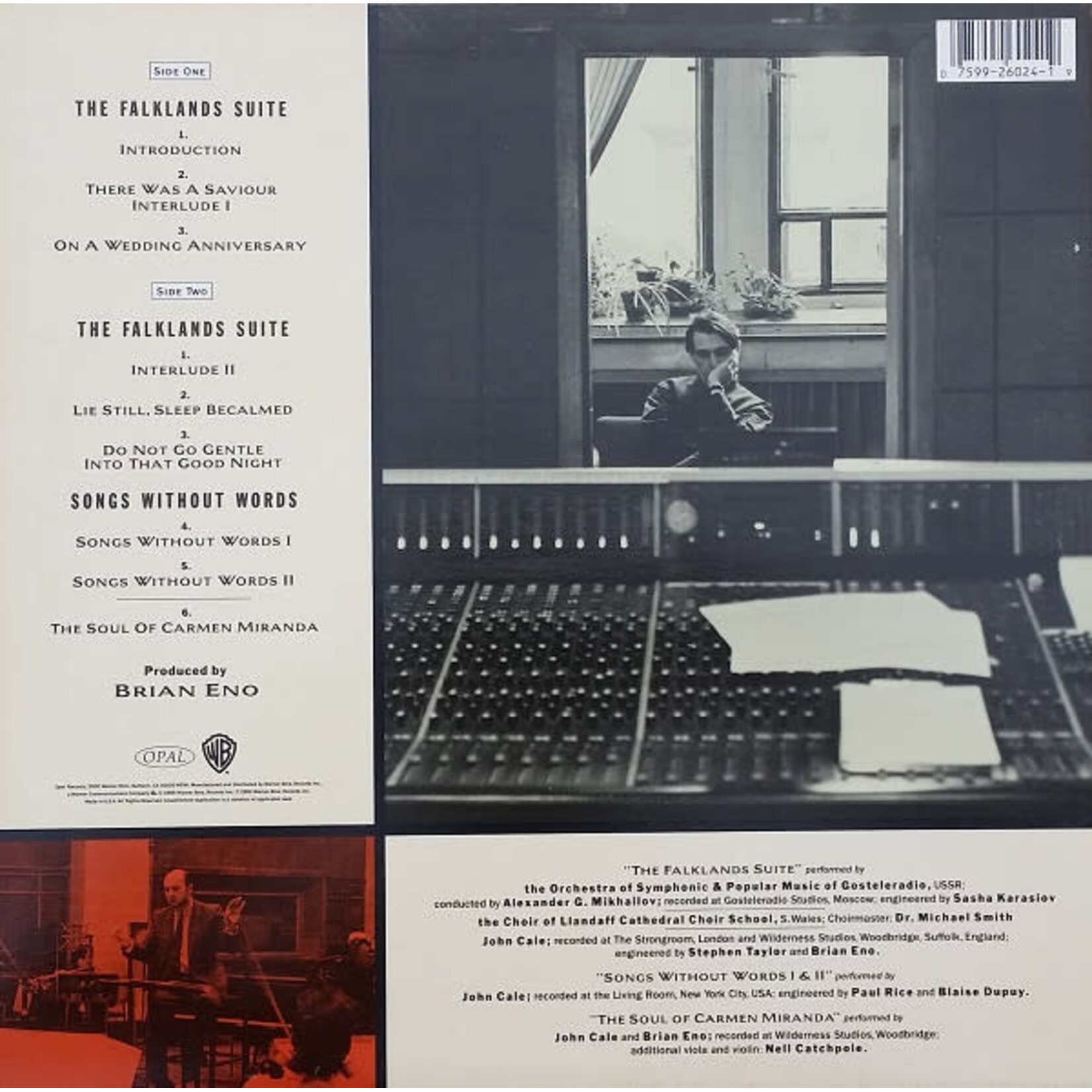 [Kollectible Vinyl] Cale, John: Words For The Dying (1989, USA, Sealed) [OPAL/WARNER]