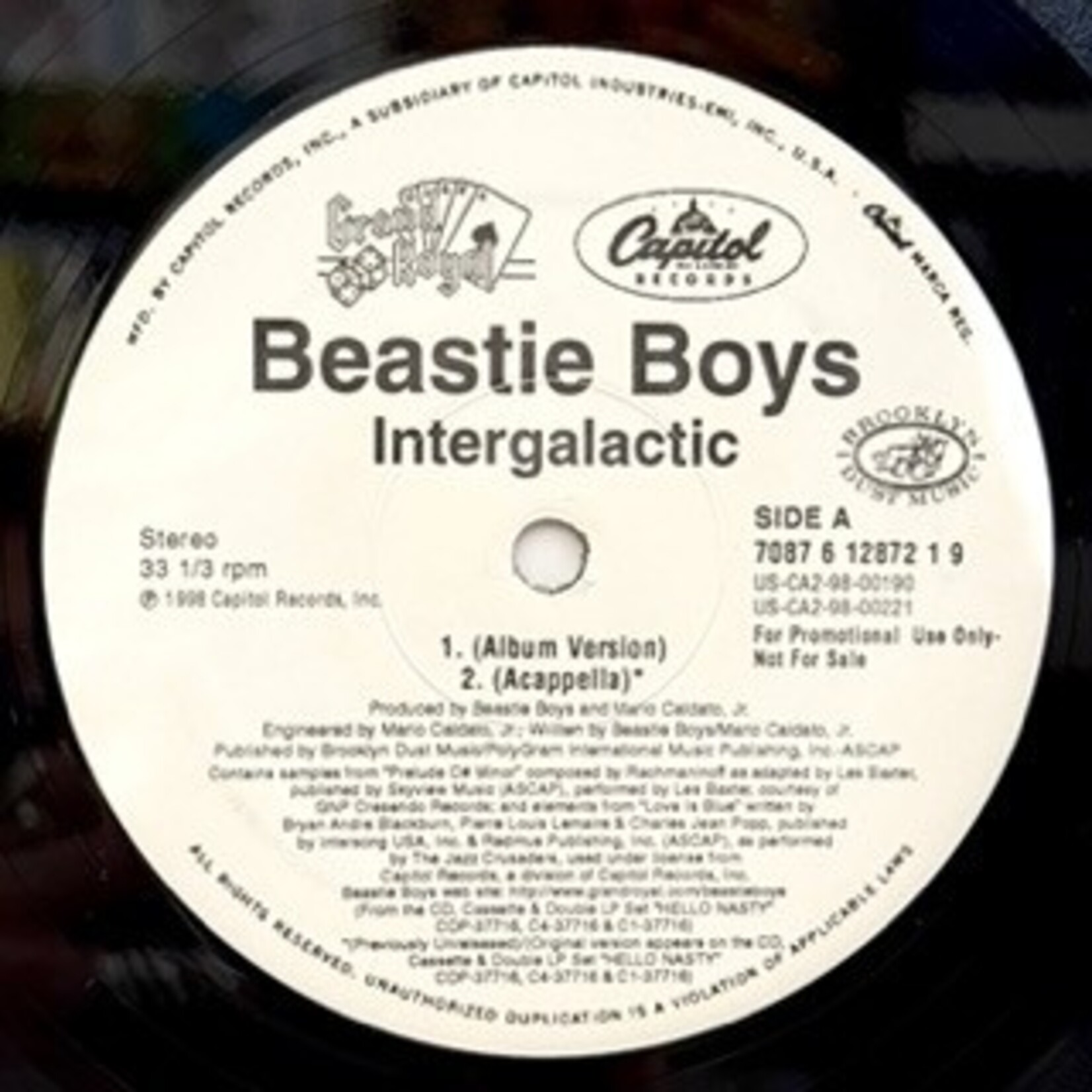 [Nick's Disk Pics] Beastie Boys: Intergalactic (1998, USA, 12" Promo, VG+)[CAPITOL]