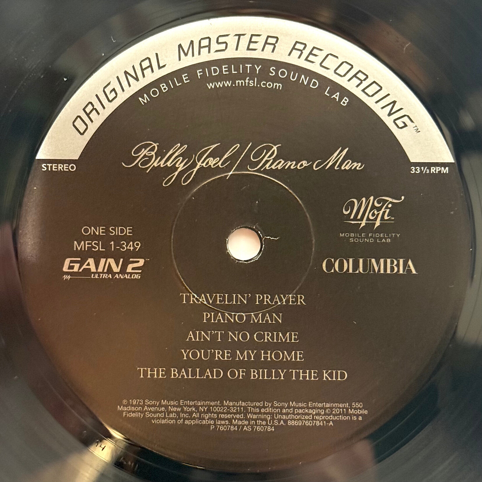 [Kollectible Vinyl] Joe, Billy: Piano Man (2011, USA, Ltd. Ed., Audiophile, EX) [MOFI/COLUMBIA]