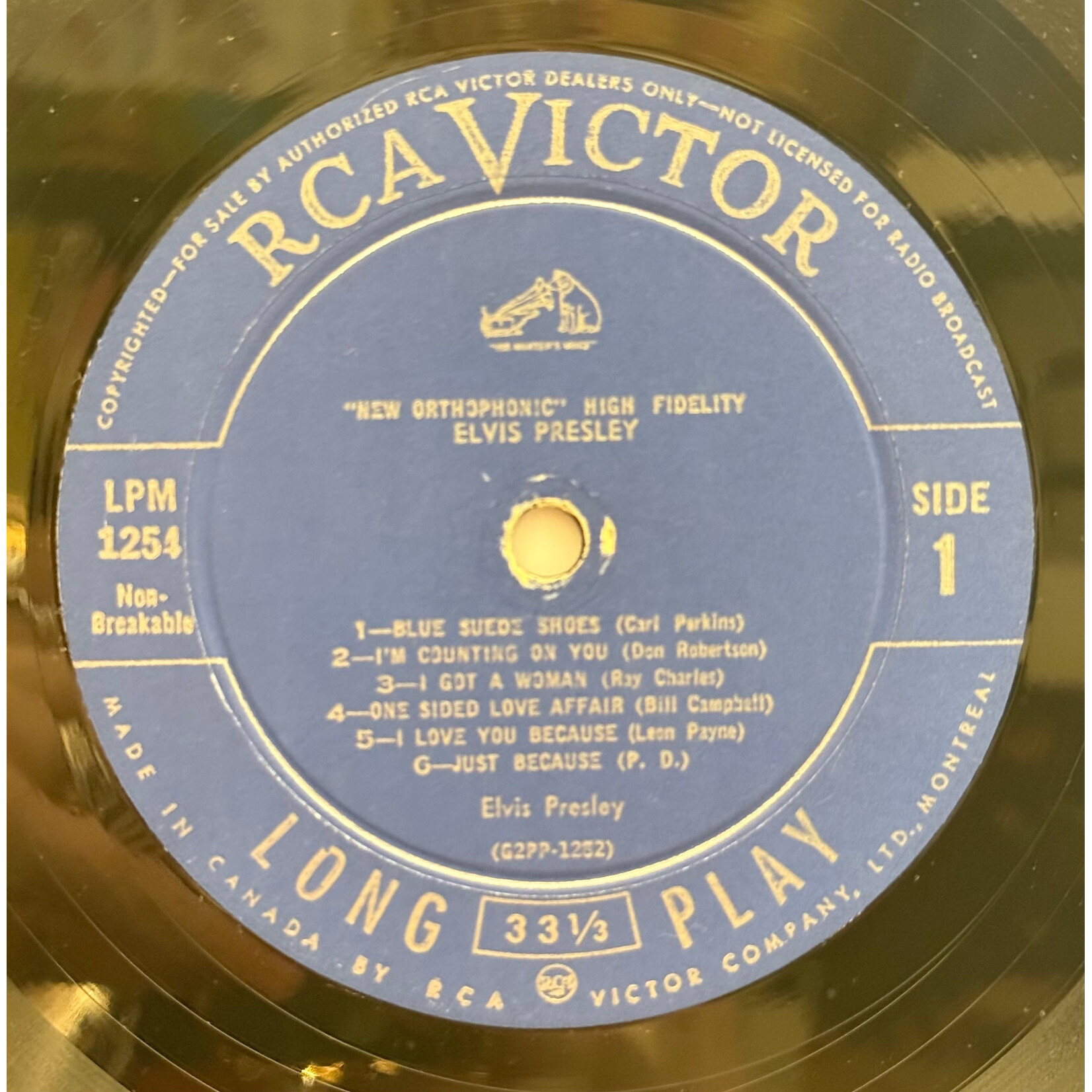 [Kollectible Vinyl] Presley, Elvis: Elvis Presley (1956, Canada, Blue Label RCA, VG) [RCA]