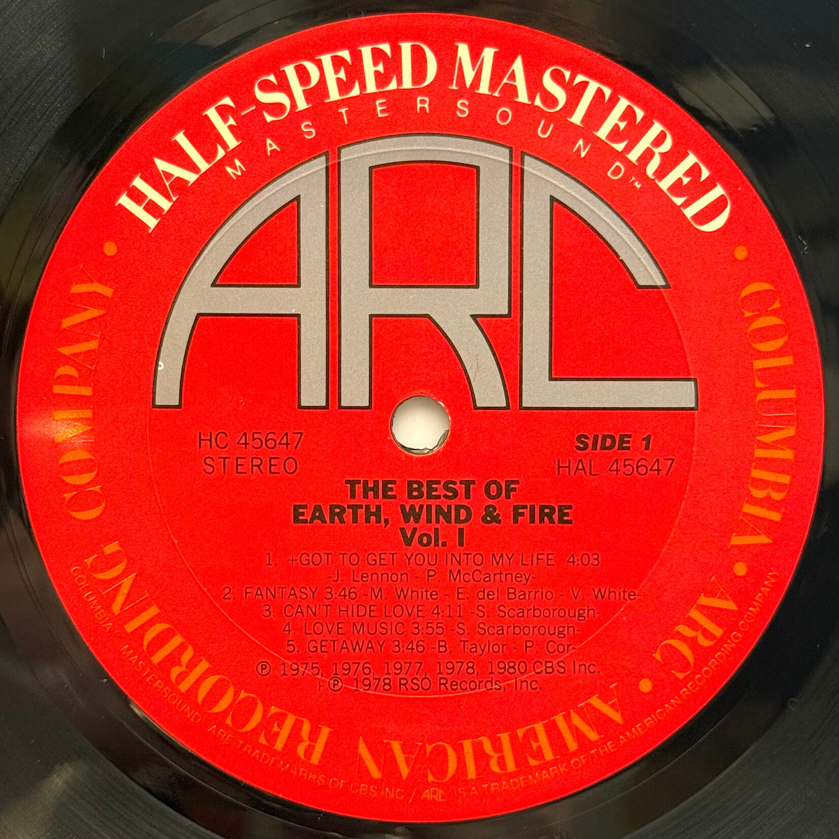 [Kollectible Vinyl] Earth, Wind & Fire: The Best Of Earth Wind & Fire Vol. I (1980, USA, Half-speed Master, VG+) [ARC]