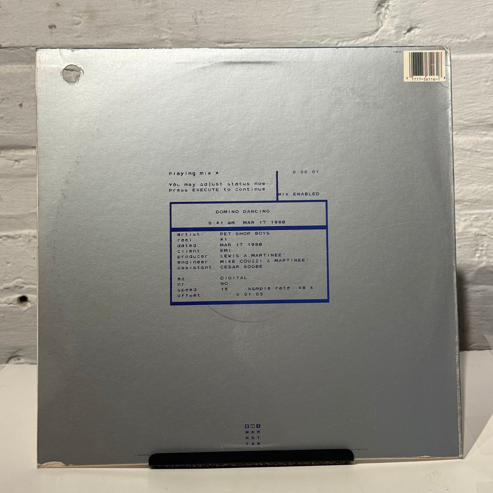 [Kollectible Vinyl] Pet Shop Boys: Domino Dancing (1988, USA, 12" EP, VG+) [EMI]