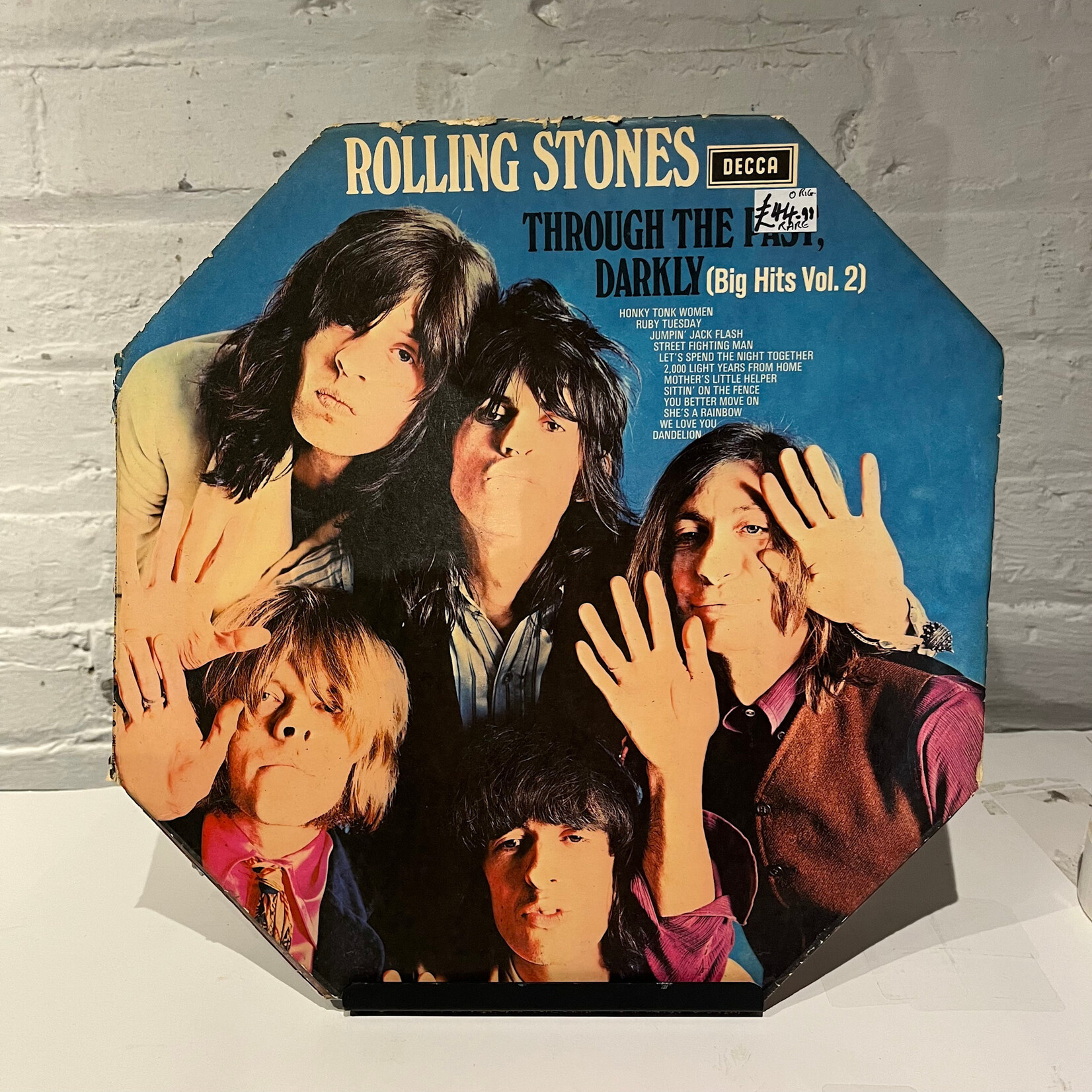 [Kollectible Vinyl] Rolling Stones: Through The Past, Darkly (Big Hits Vol. 2) (1969, UK, Boxed Decca, Die-cut Cover, Disc VG+)[DECCA]