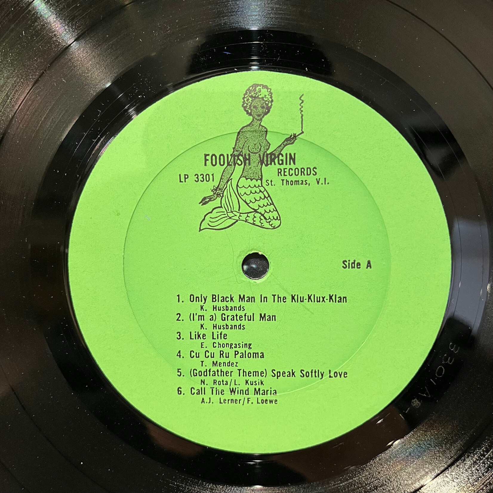 [Kollectible Vinyl] Husbands, Keith: A Grateful Man (1974, Virgin Islands, Disc VG+)[FOOLISH VIRGIN]