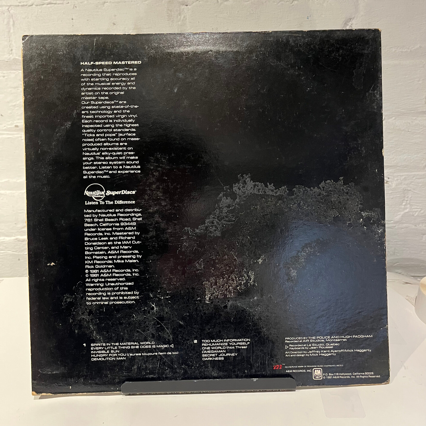 [Kollectible Vinyl] Police: Ghost In The Machine (1981, USA, Audiophile, Disc VG+) [A&M]