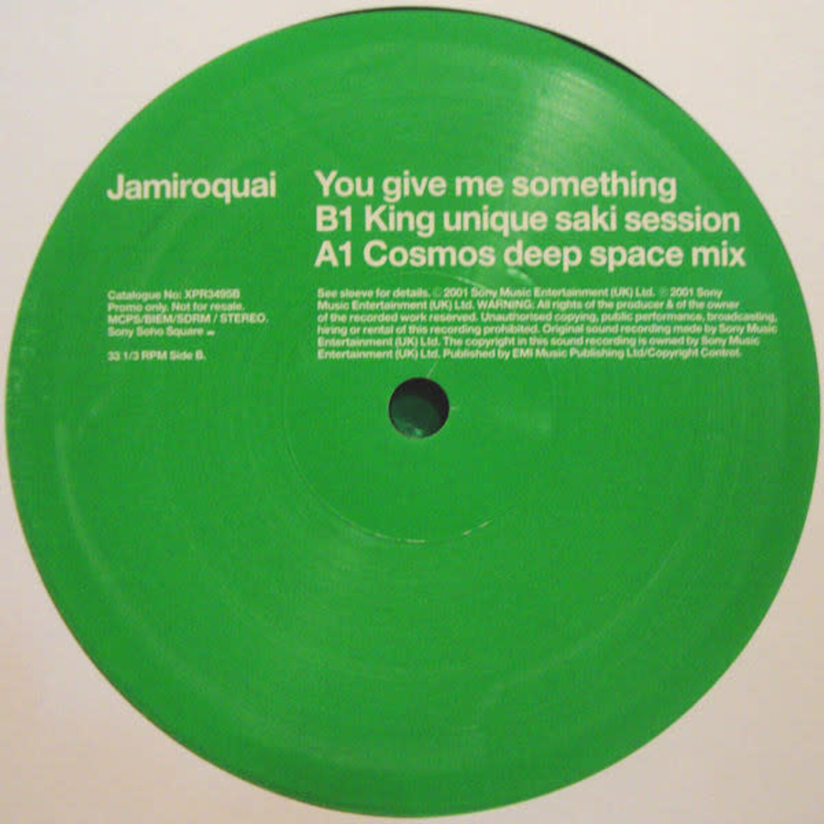 [Nick's Disk Pics] Jamiroquai: You Give Me Something (2001, USA, 12", Ex)[SONY]