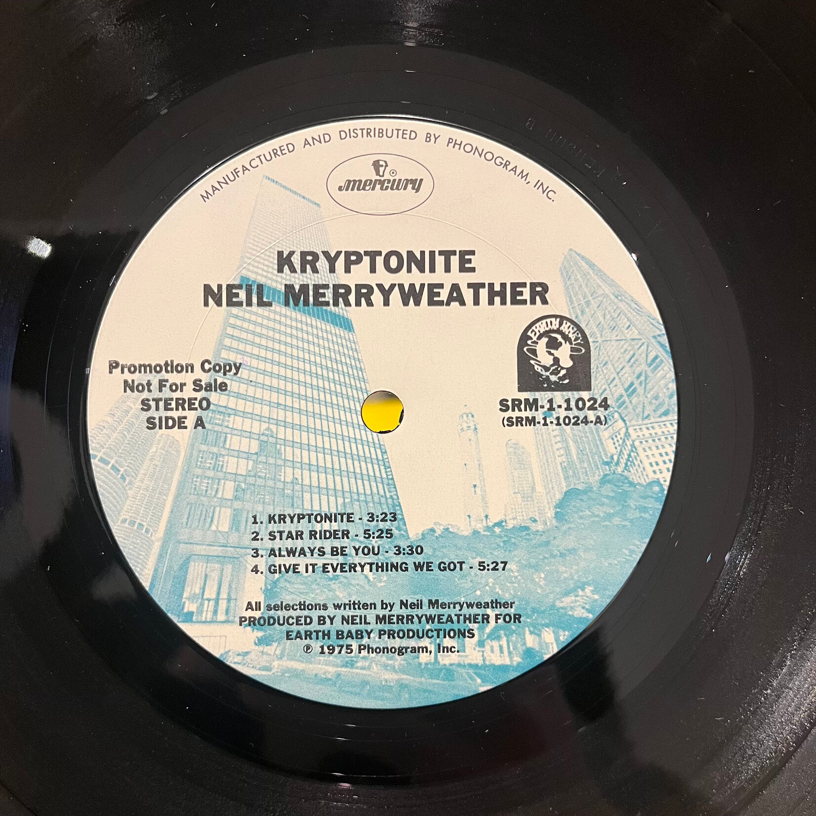 [Nick's Disk Pics] Merryweather, Neil: Kryptonite (1975, USA, Promo, VG+)[MERCURY]