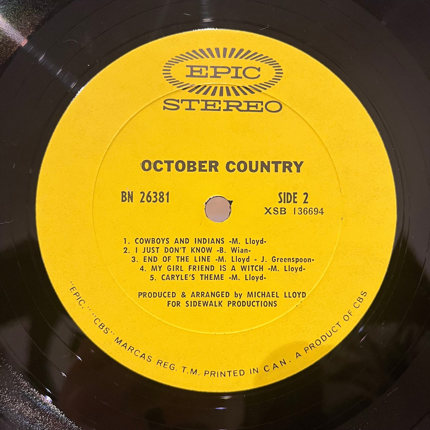 [Nick's Disk Pics] October Country: October Country (1968, Canada, VG+)[EPIC]
