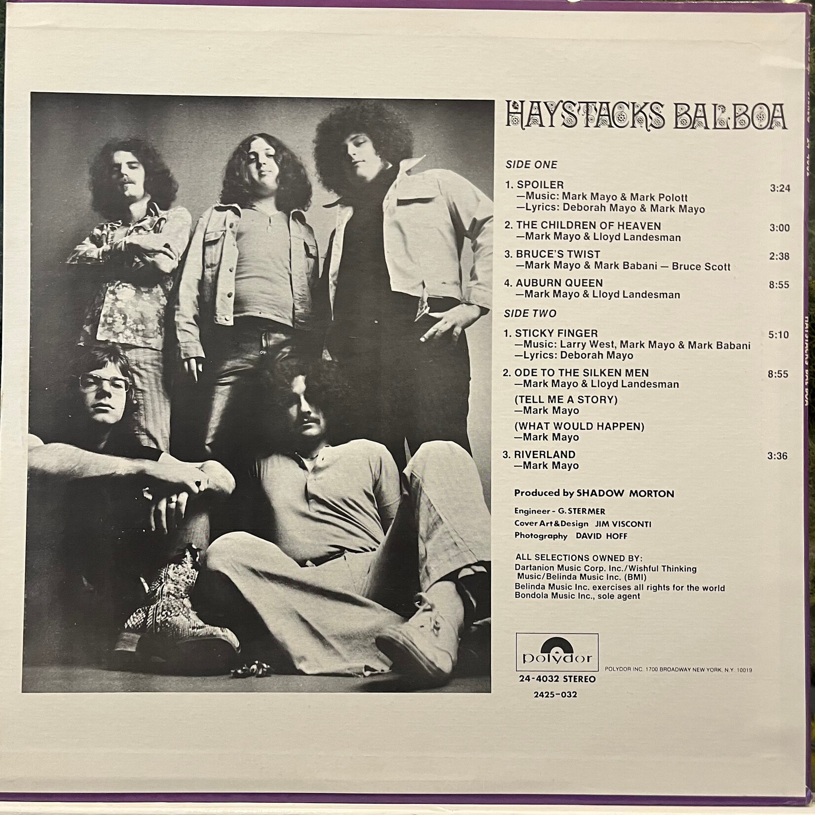[Nick's Disk Pics] Haystacks Balboa: Haystacks Balboa (1970, US, NM) [POLYDOR]