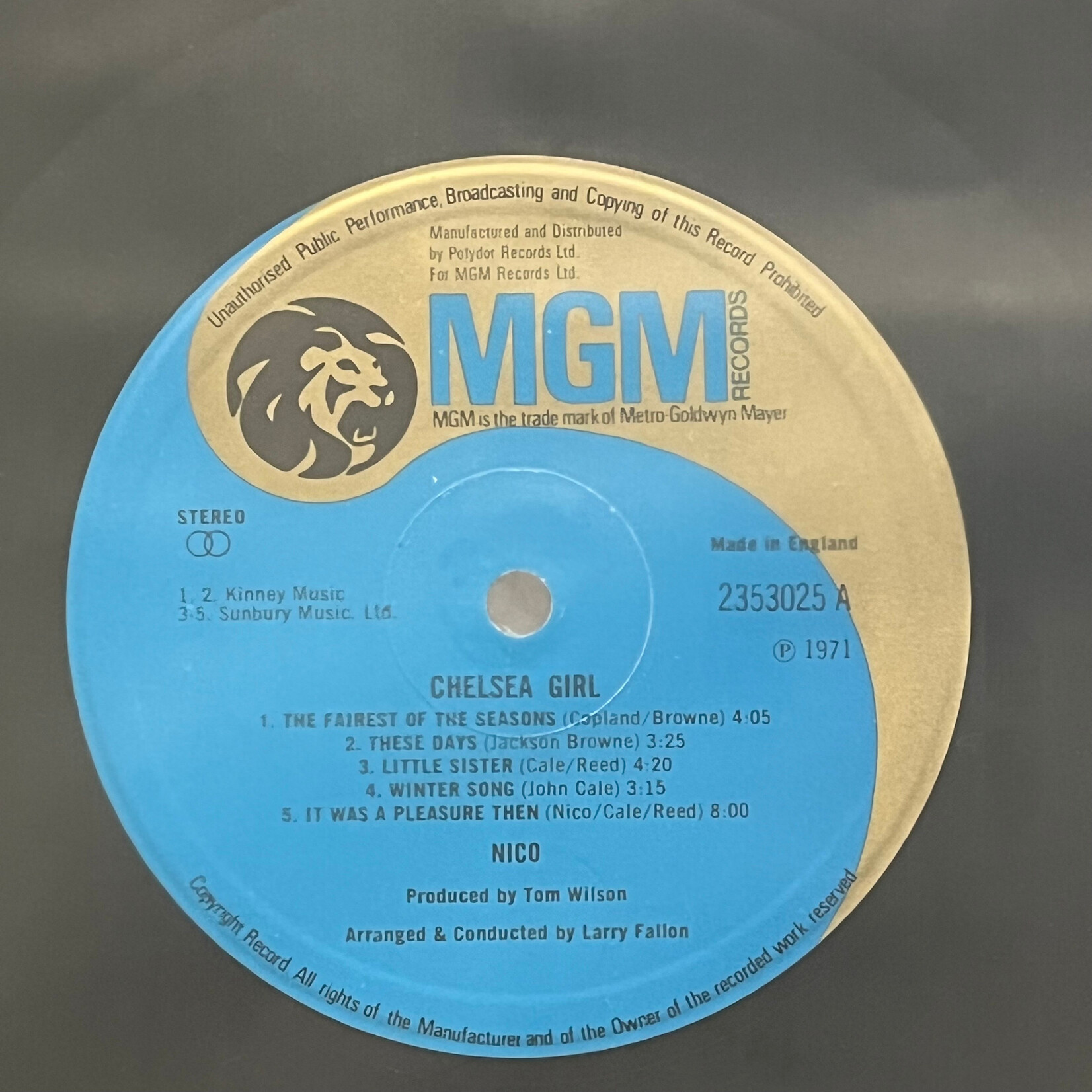 [Nick's Disk Pics] Nico: Chelsea Girl (1971, UK, NM) [MGM]