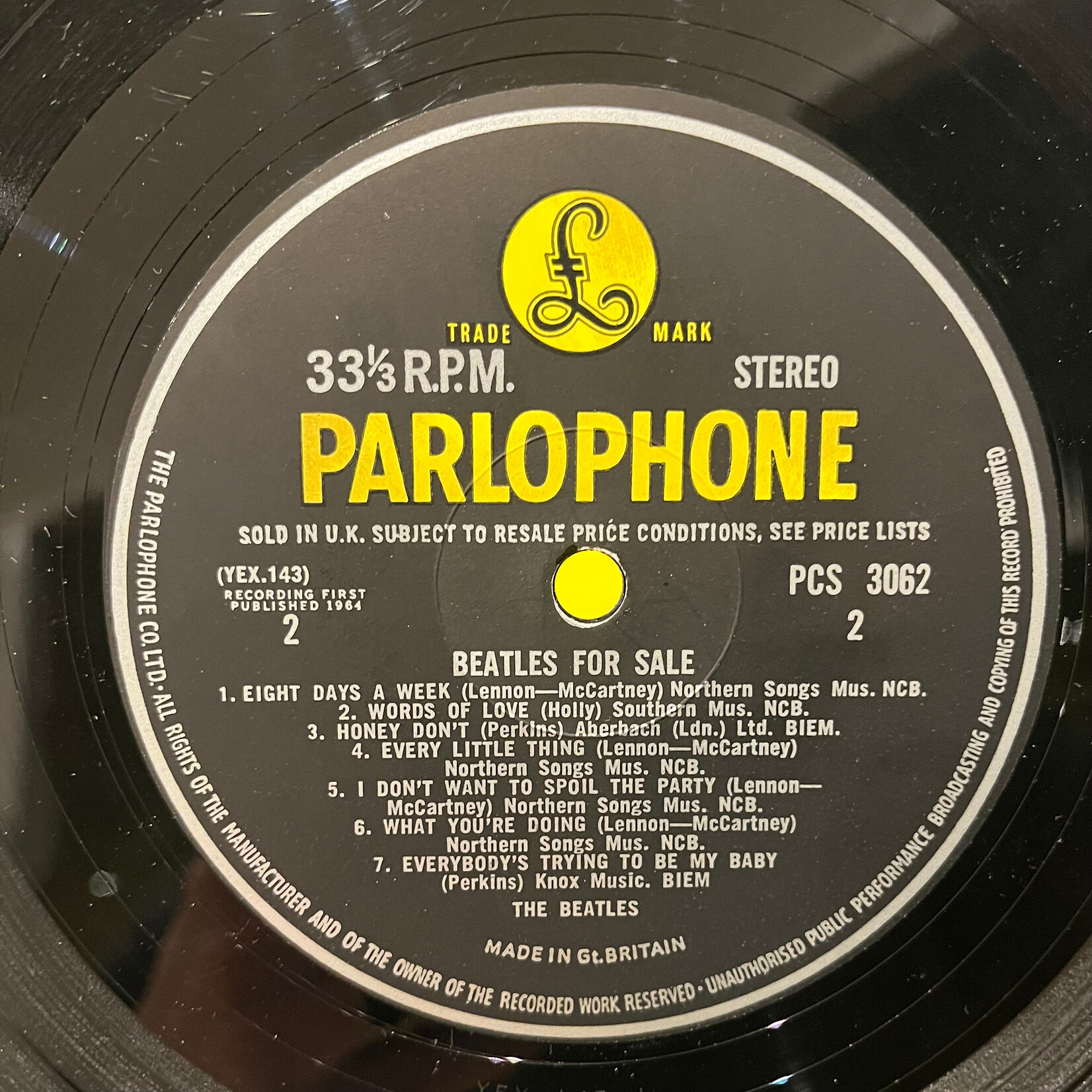 [Nick's Disk Pics] Beatles: Beatles For Sale (1964, UK, Stereo, Matrix, VG+)[PARLOPHONE]