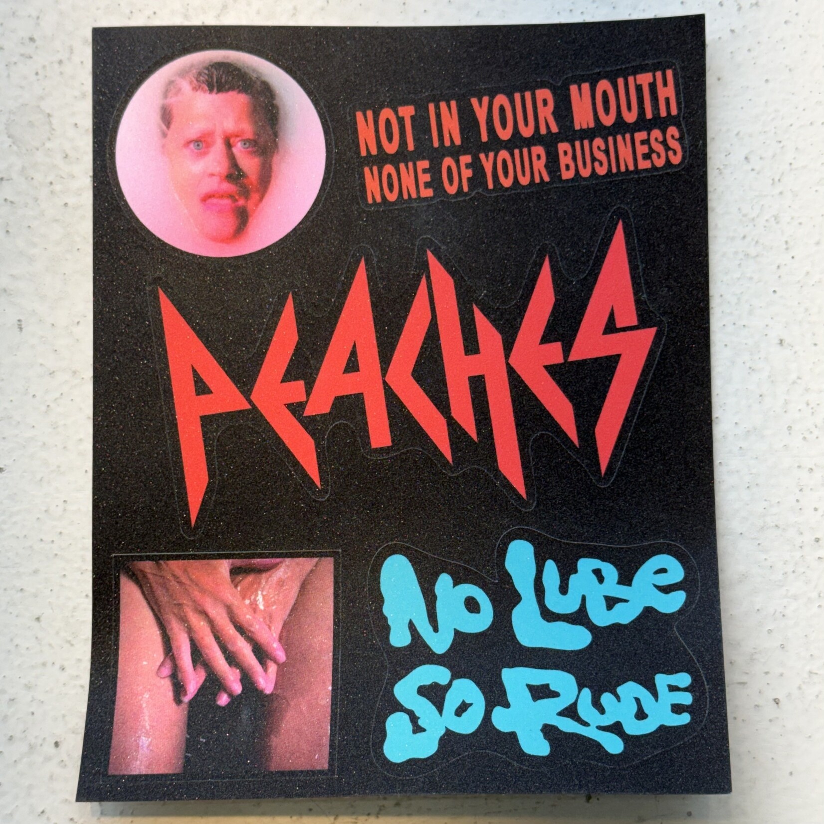 [New Vinyl] Peaches: No Lube So Rude (SIGNED + STICKERS, Electric Blue Vinyl) [KILL ROCK STARS]