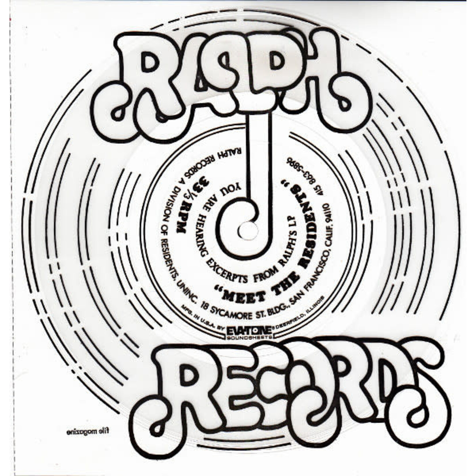 [Nick's Disk Pics] Residents: Meet The Residents (1974, US, Flexi-disc, VG+)[RALPH]