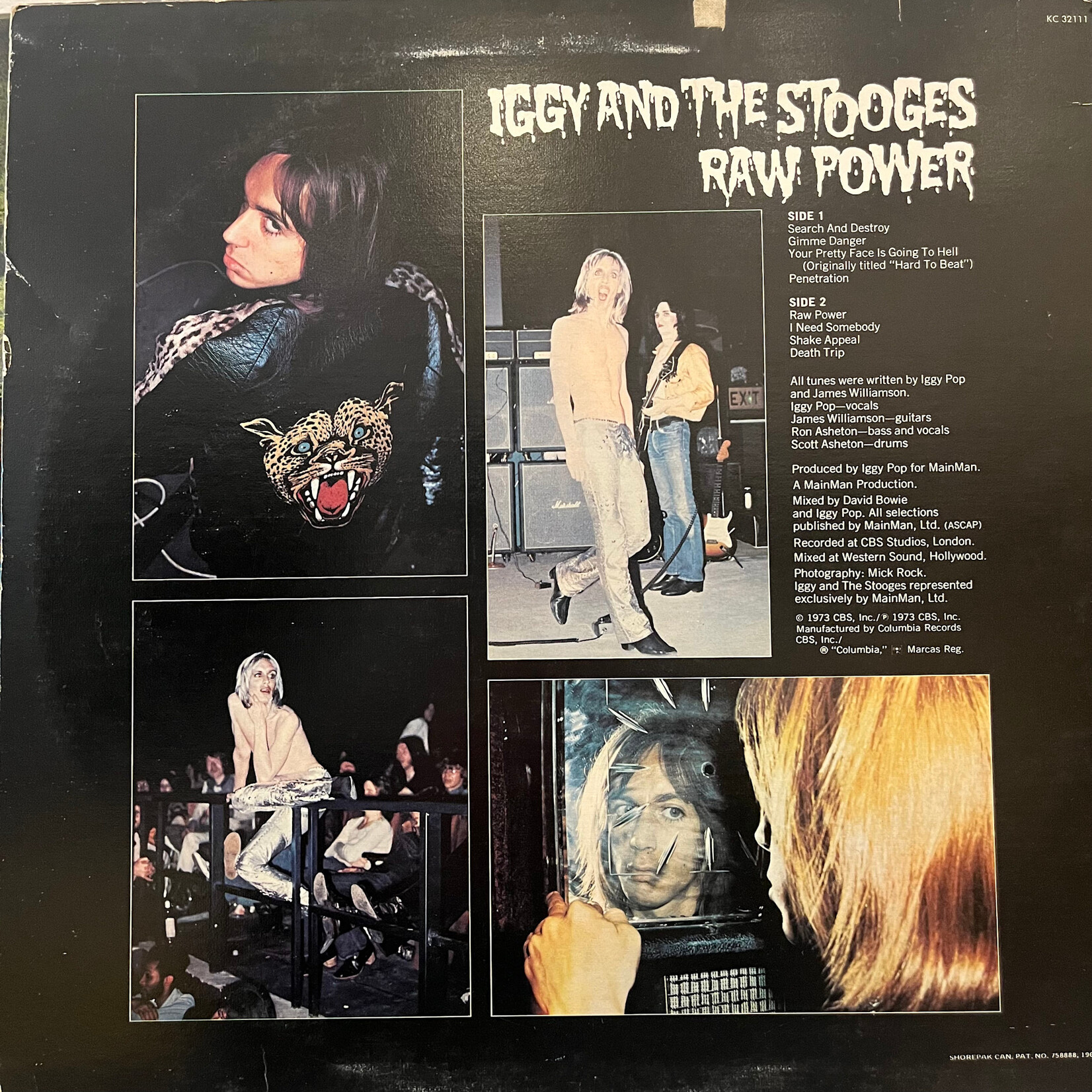[Nick's Disk Pics] Stooges: Raw Power (1973 Press, VG+) [COLUMBIA]