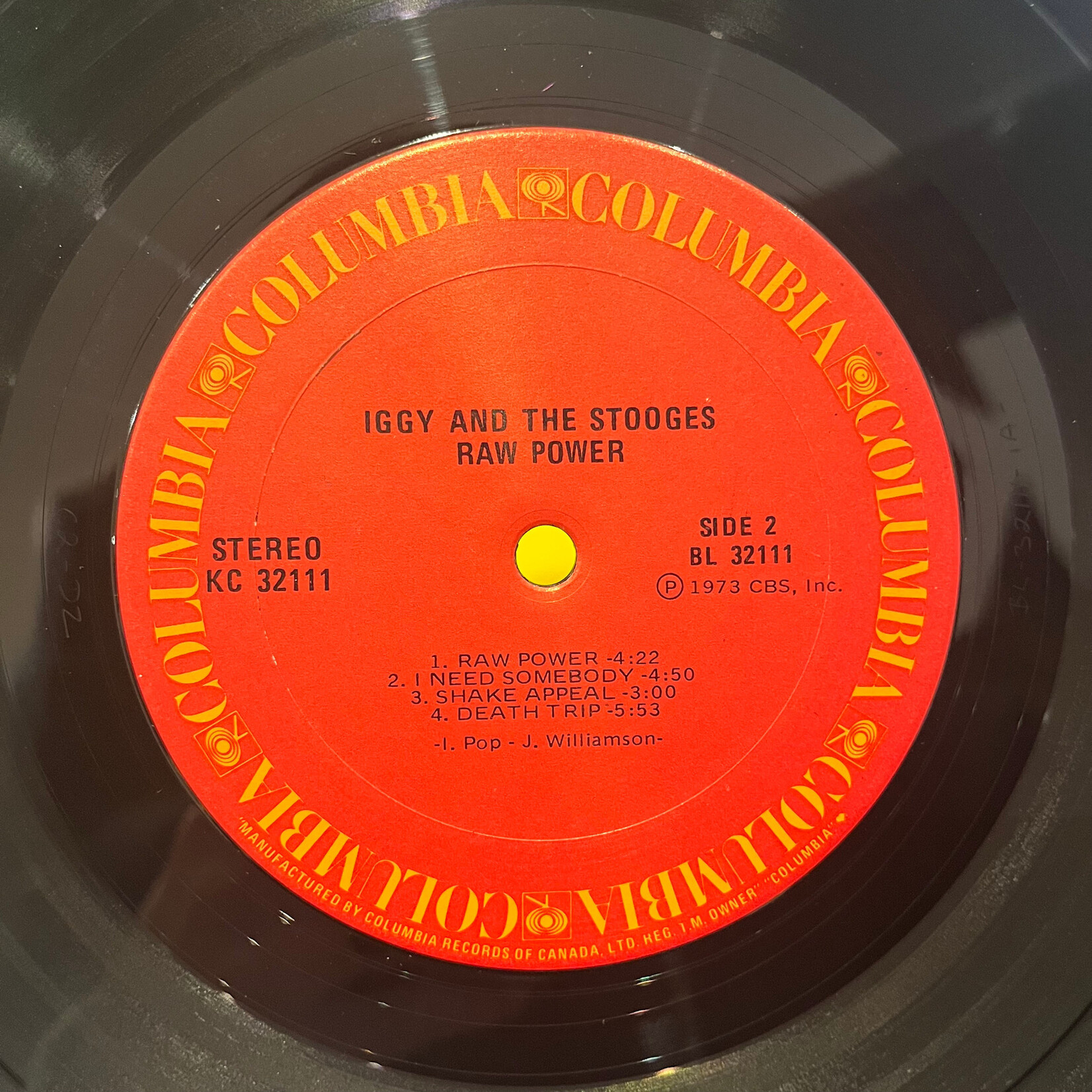 [Nick's Disk Pics] Stooges: Raw Power (1973 Press, VG+) [COLUMBIA]